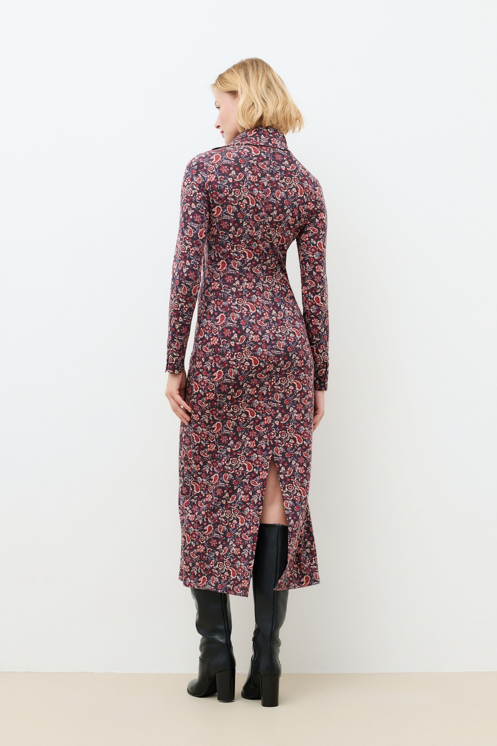 Rinna dress burgundy woman