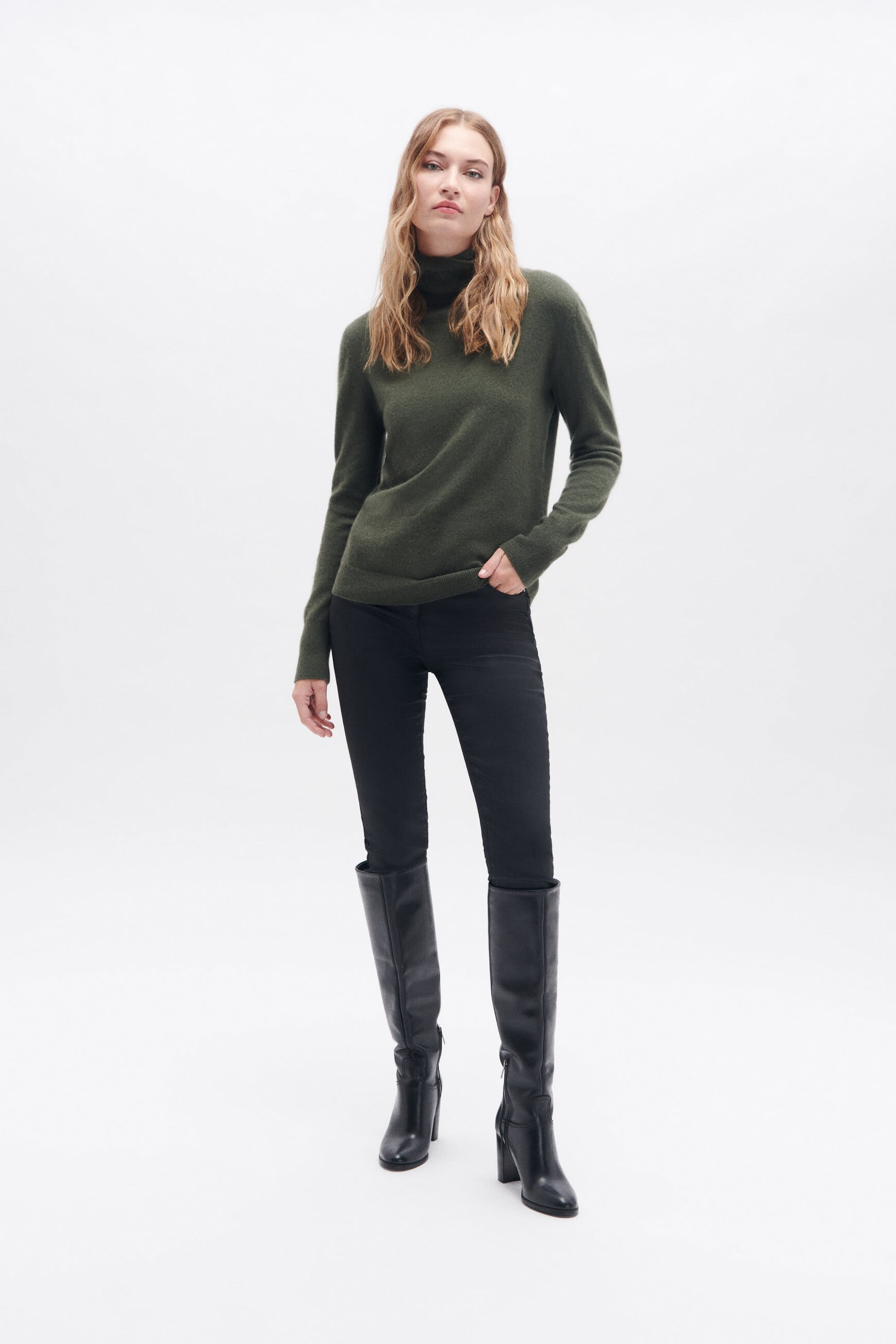 Dylan b 100% cashmere sweater light green woman