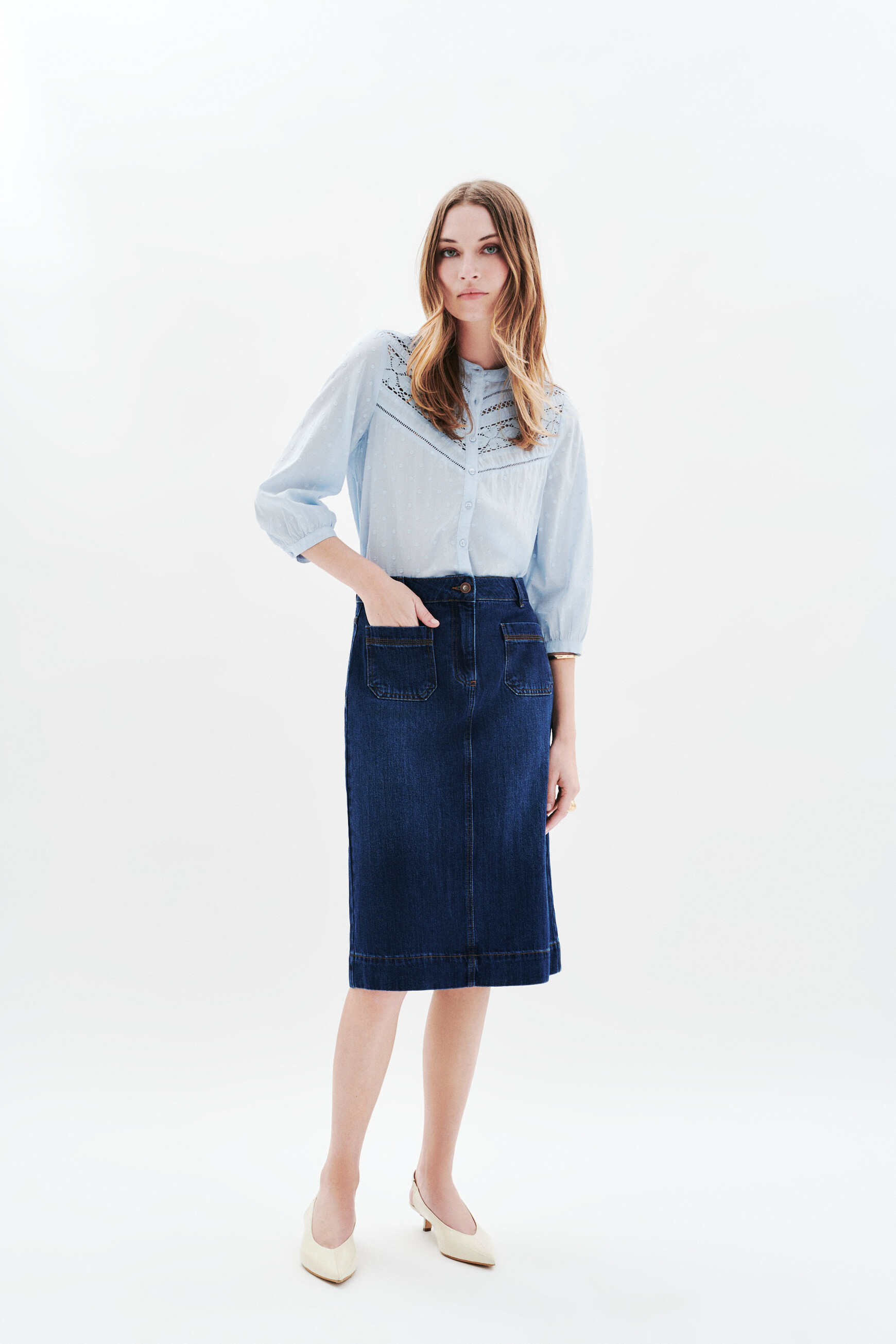 jupe janais denim double stone femme Jupe Janais denim double stone femme
