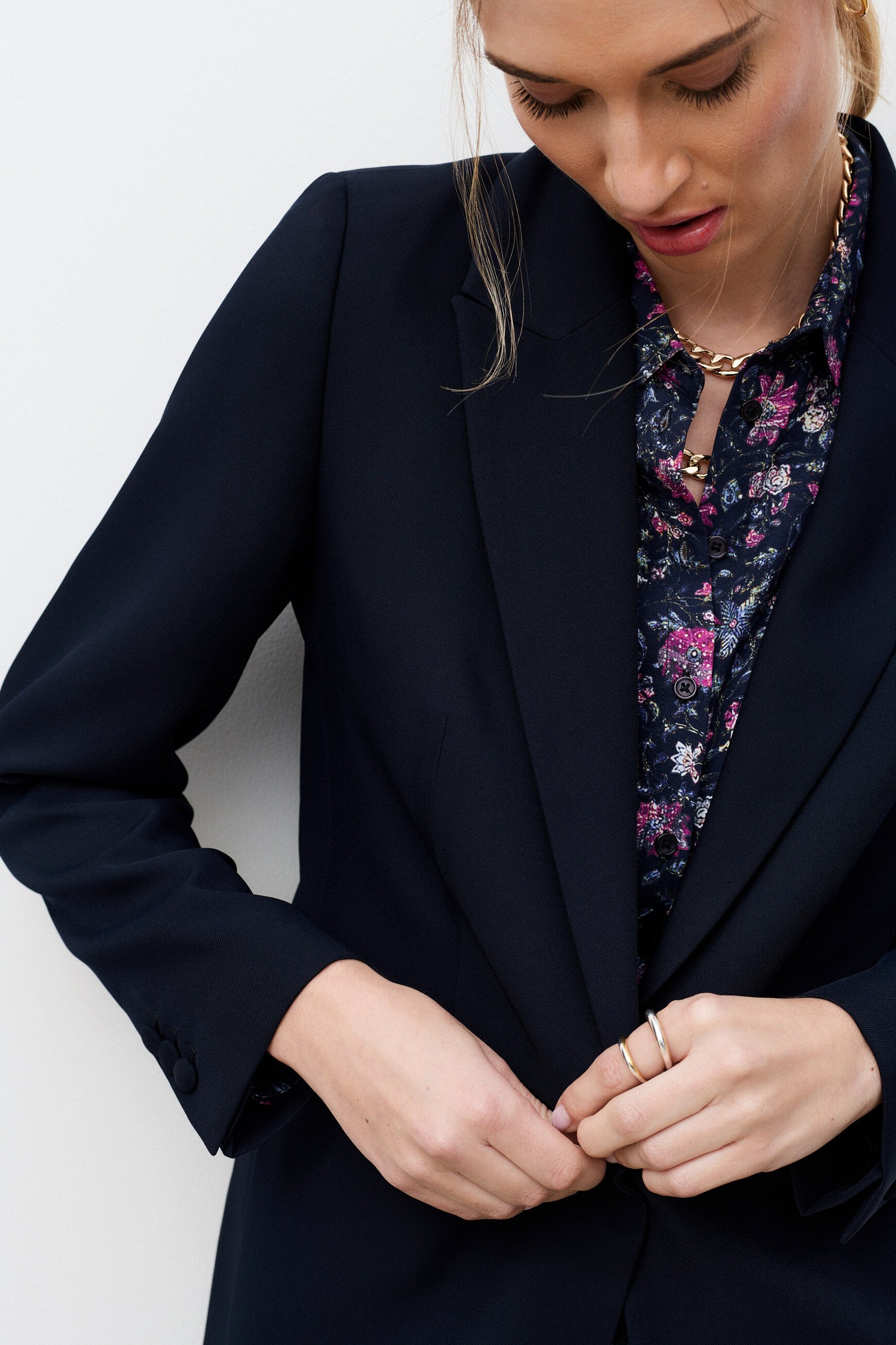 Veste Vpaule bleu marine femme