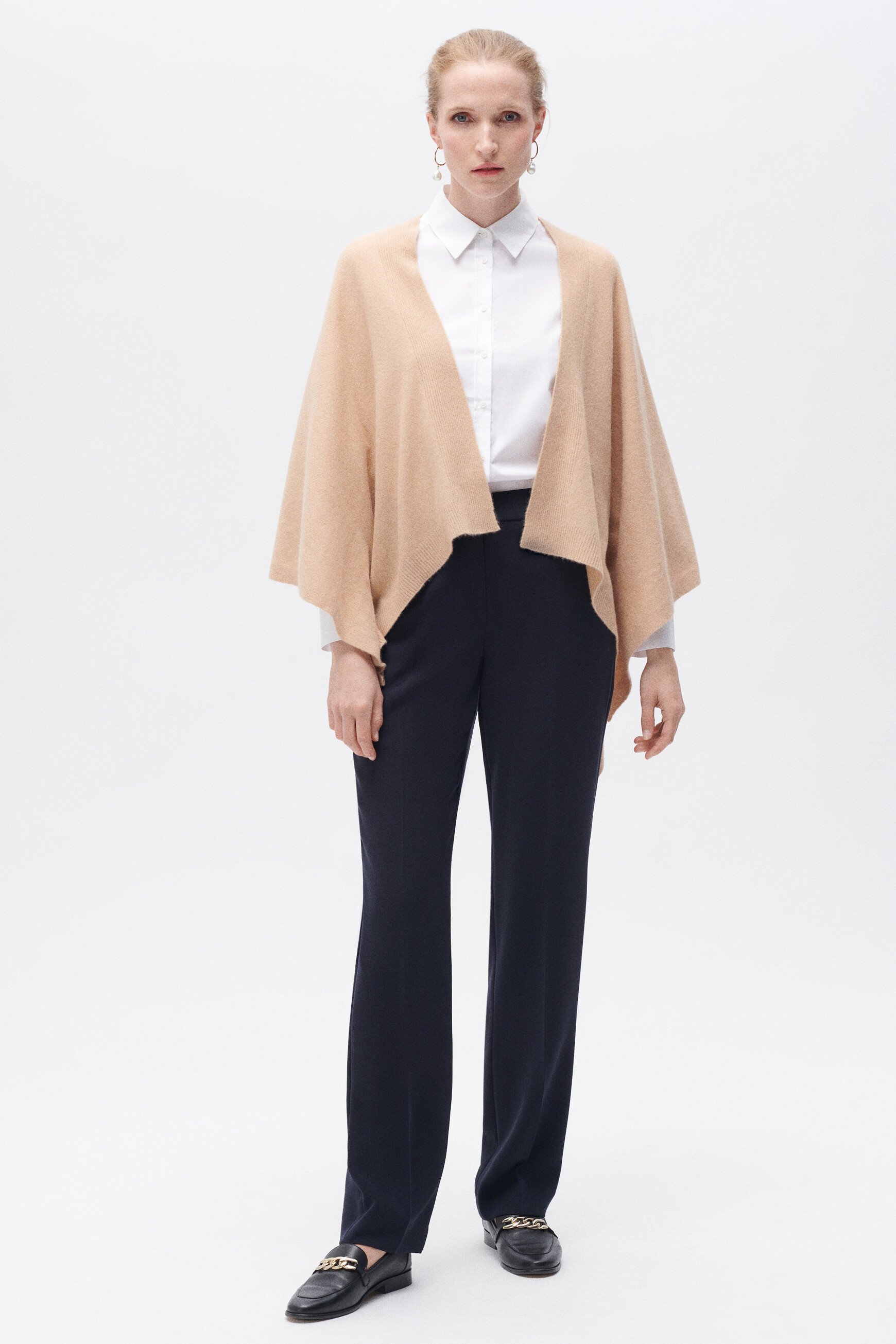 poncho hera 100 cachemire camel femme Poncho hera 100% cachemire camel femme