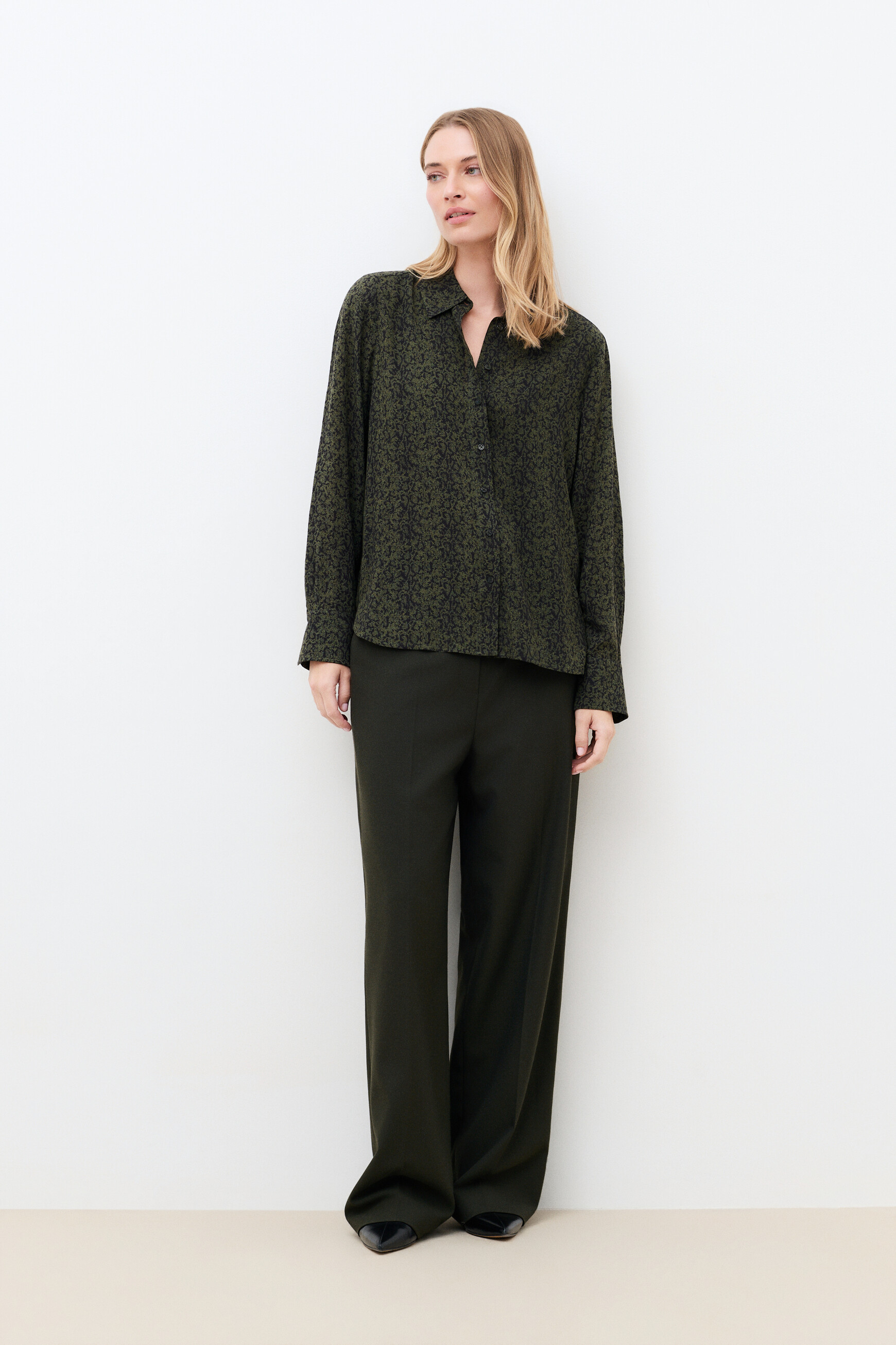 Cleony shirt khaki green woman