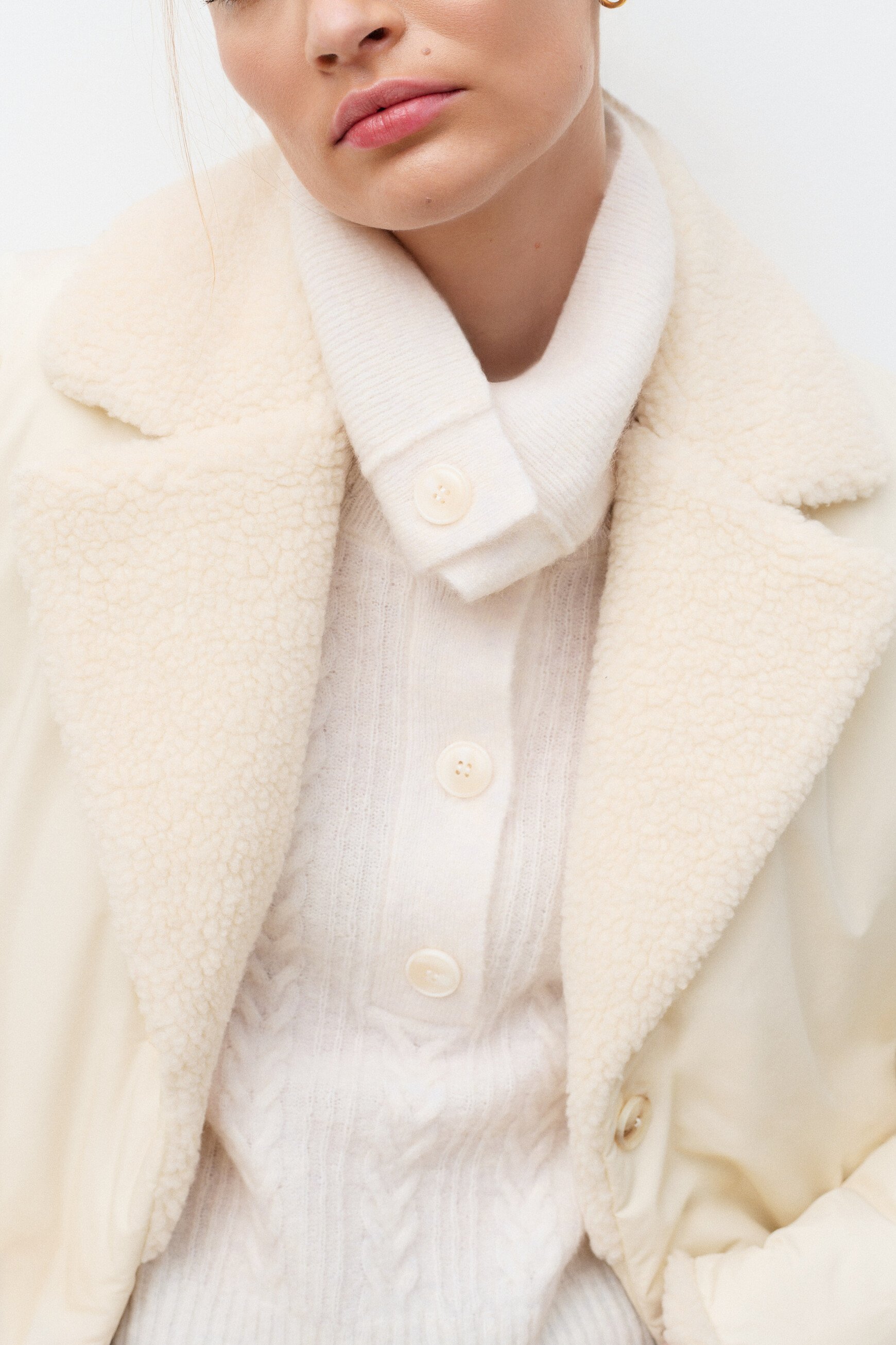 Manteau Galet ecru femme