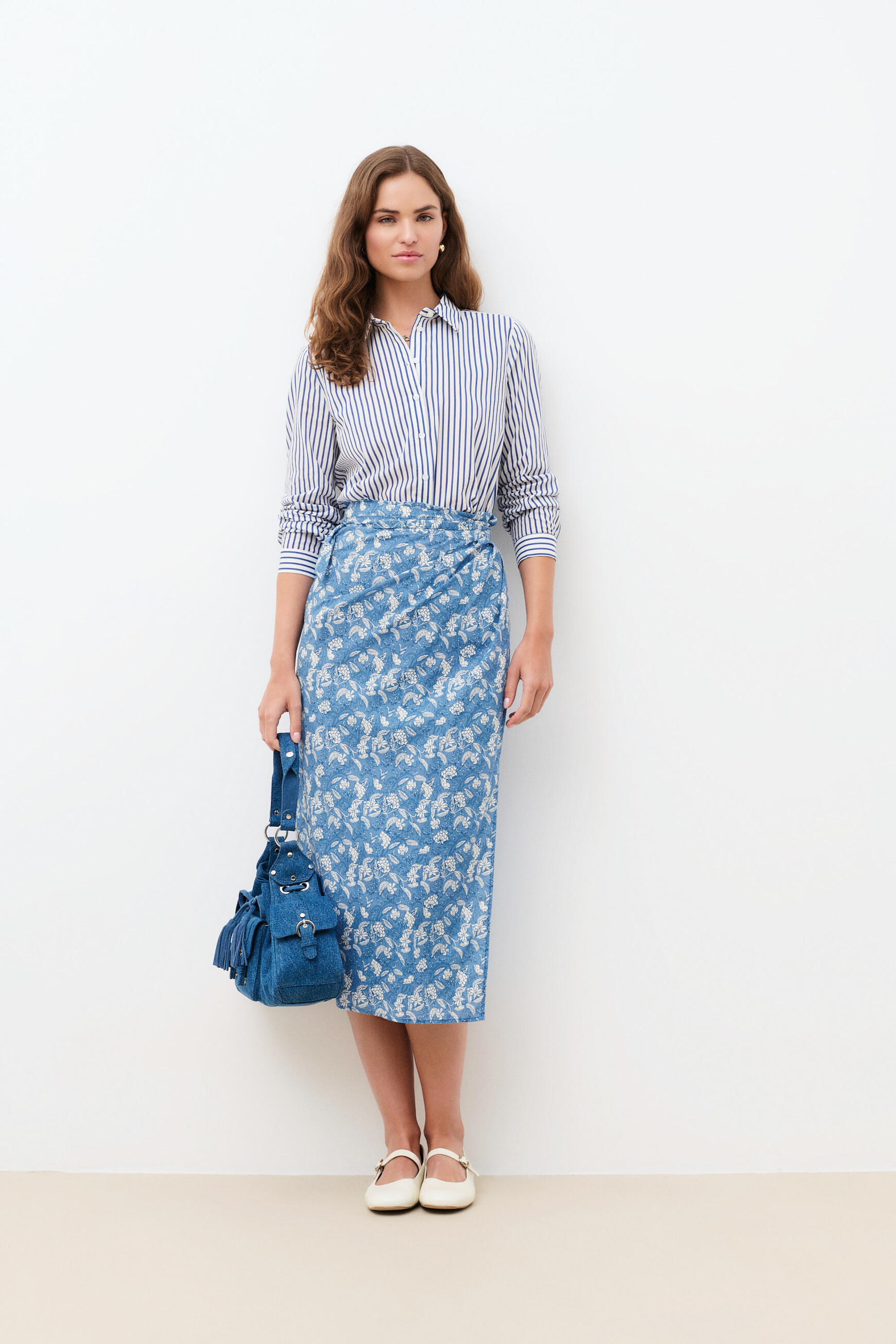 Falda Jeleste azul mujer