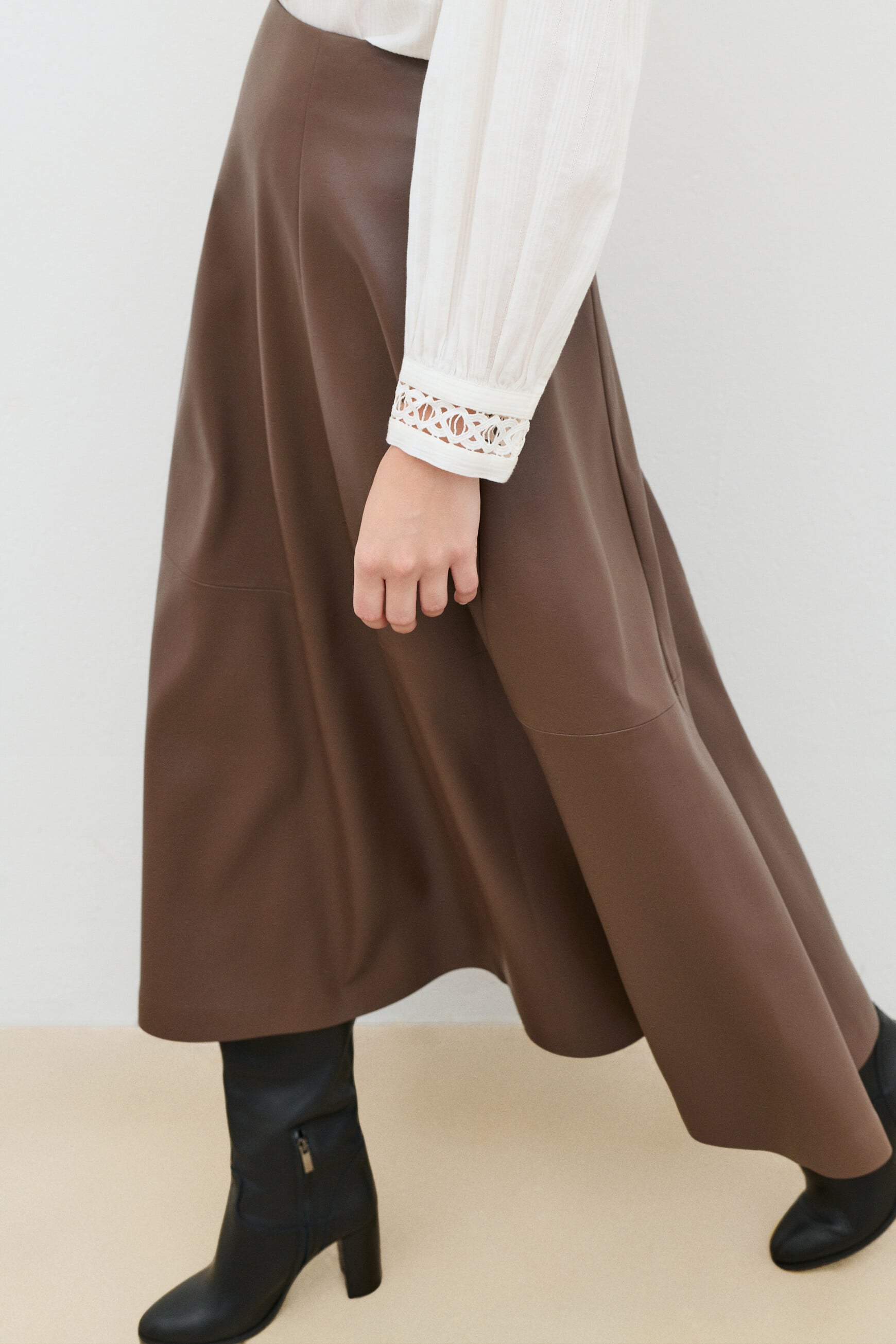Jupe Jpeyton marron chocolat femme