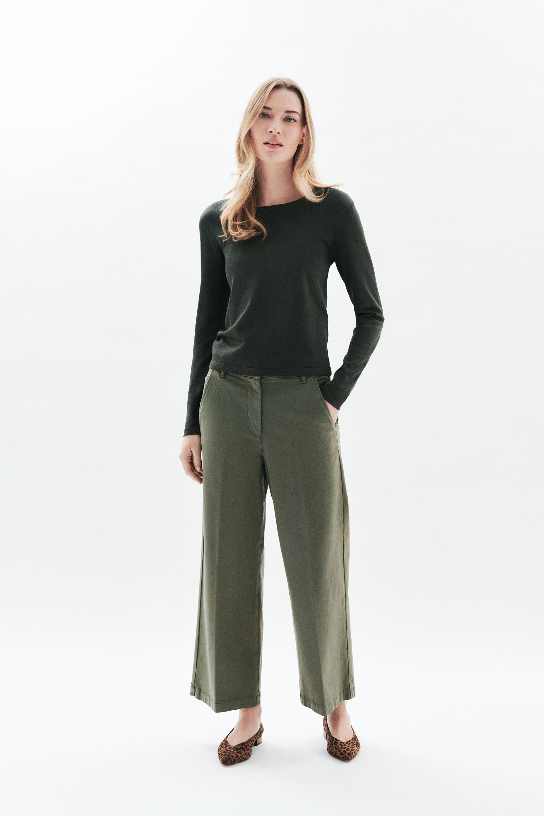 Mwim sweater khaki green woman