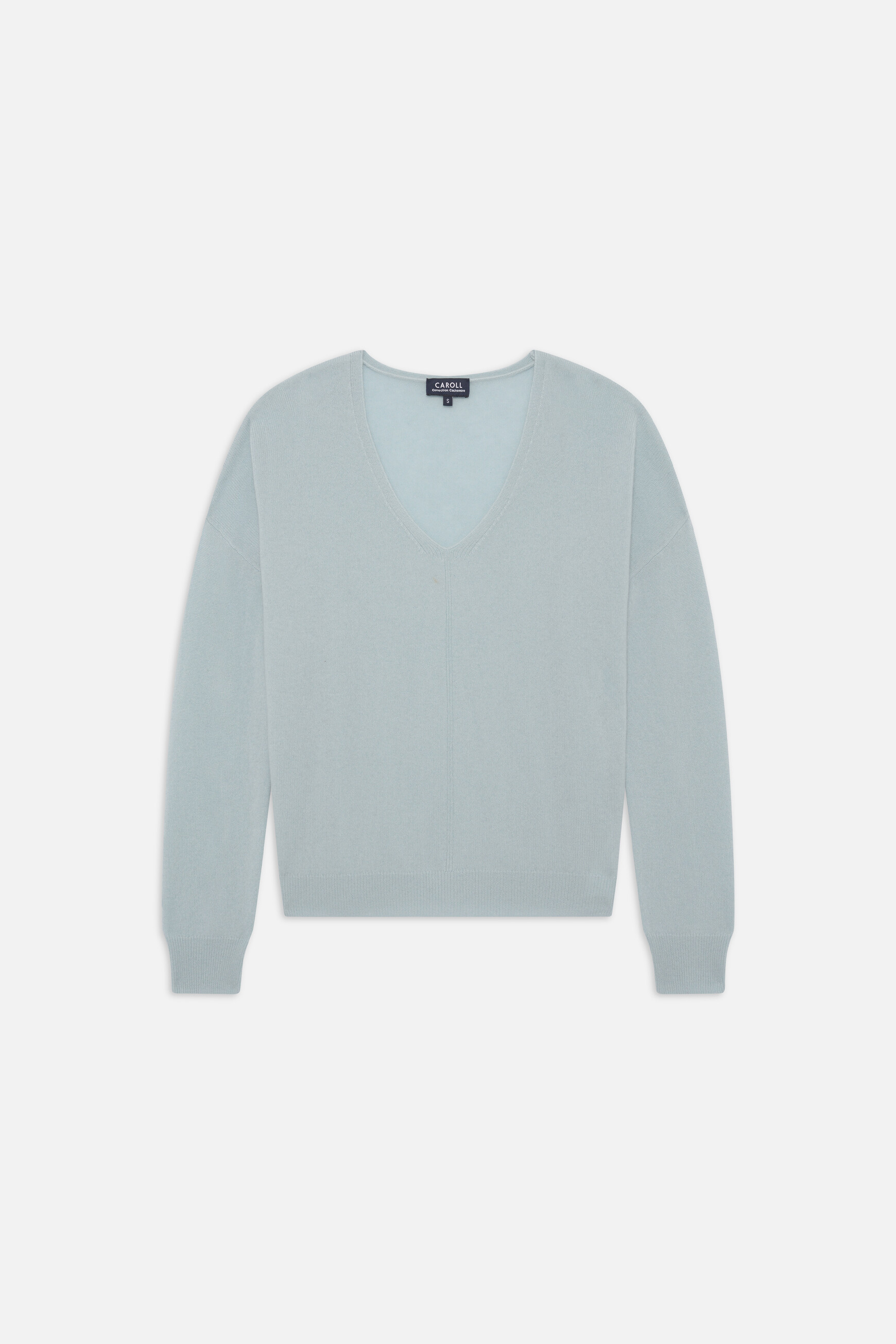 Pull Mthelmina 100% cachemire bleu gris femme