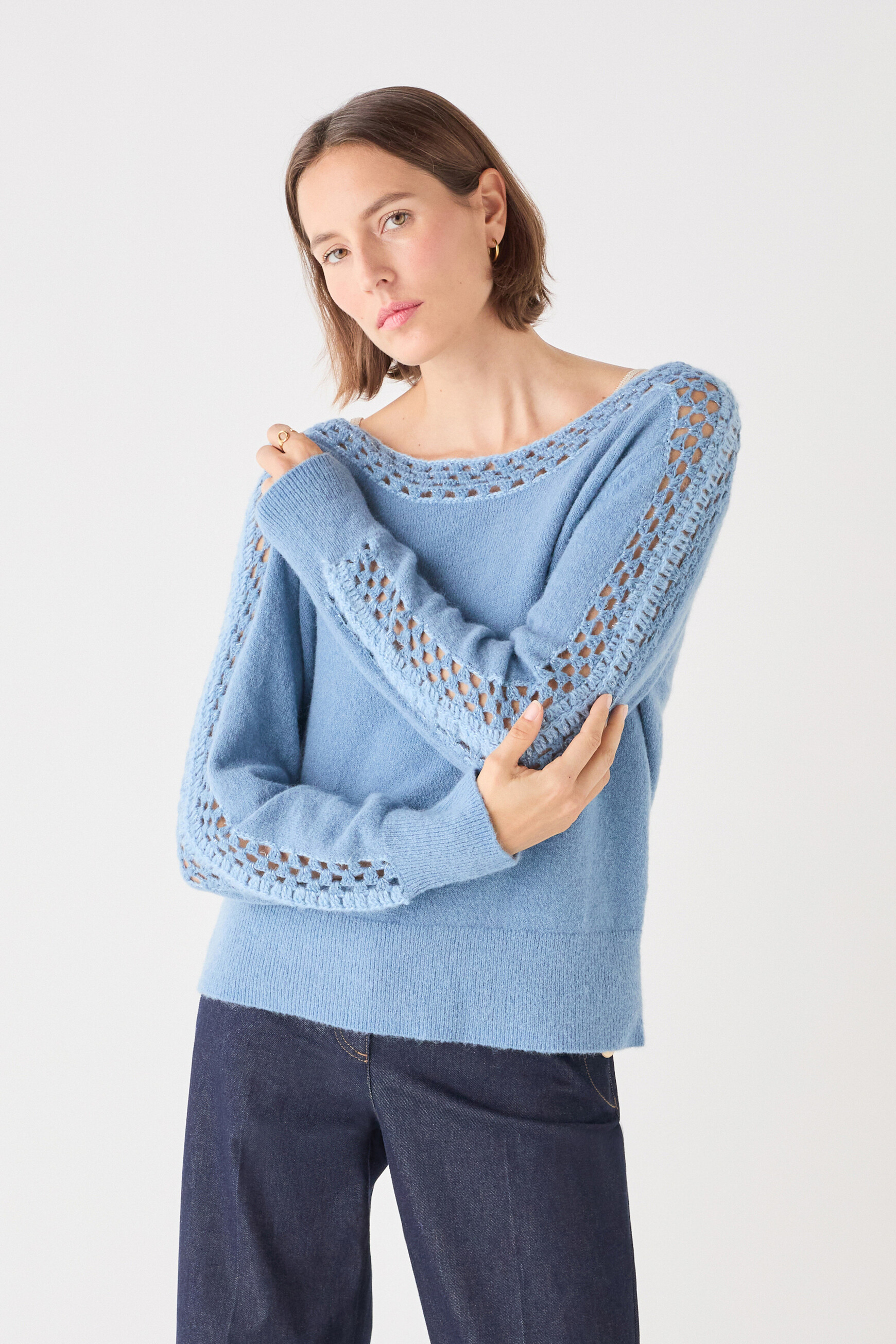 trui mlily denim baby blauw vrouw Trui Mlily denim baby blauw vrouw