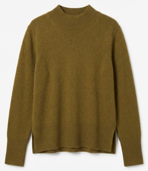 Mfranklin sweater 100% cashmere olive green woman