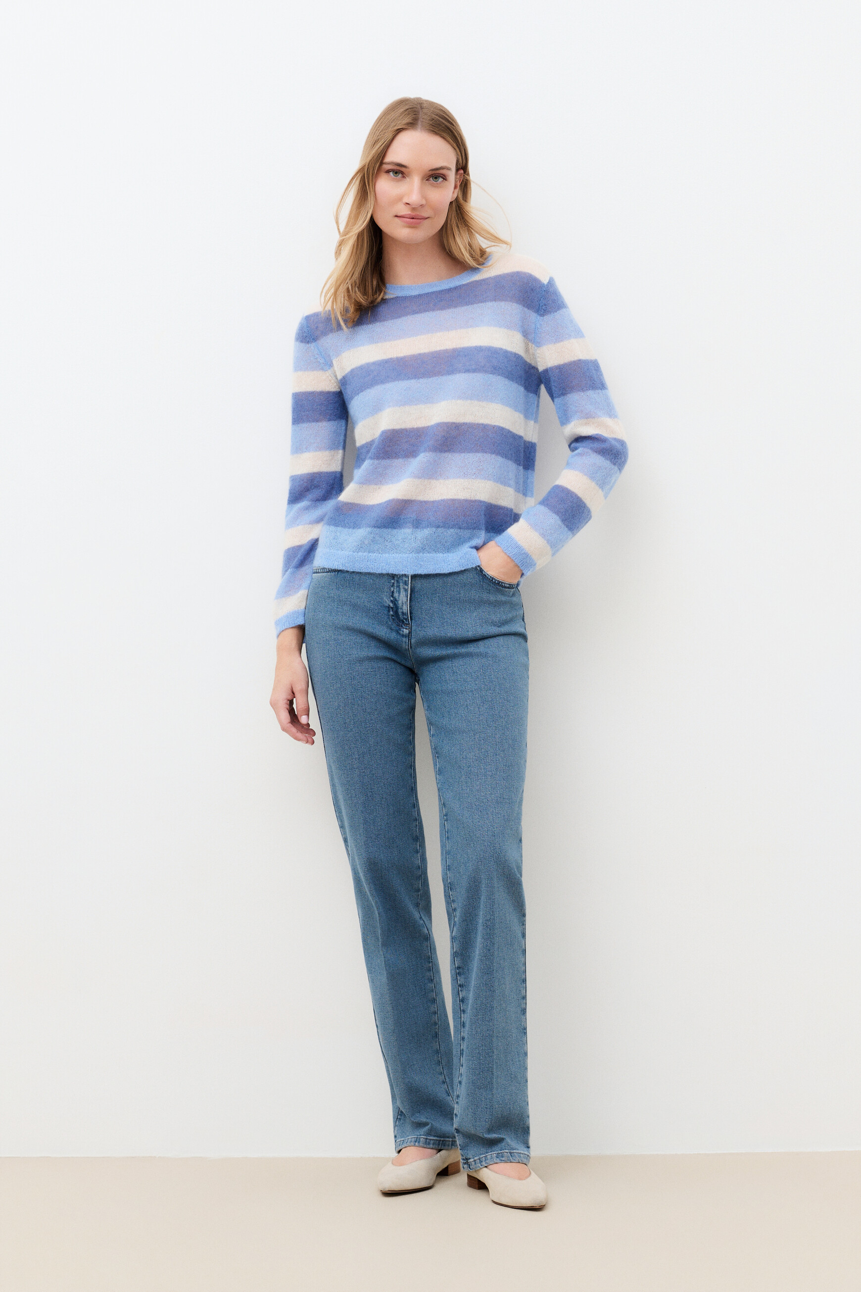Mgreg sweater blue-grey woman