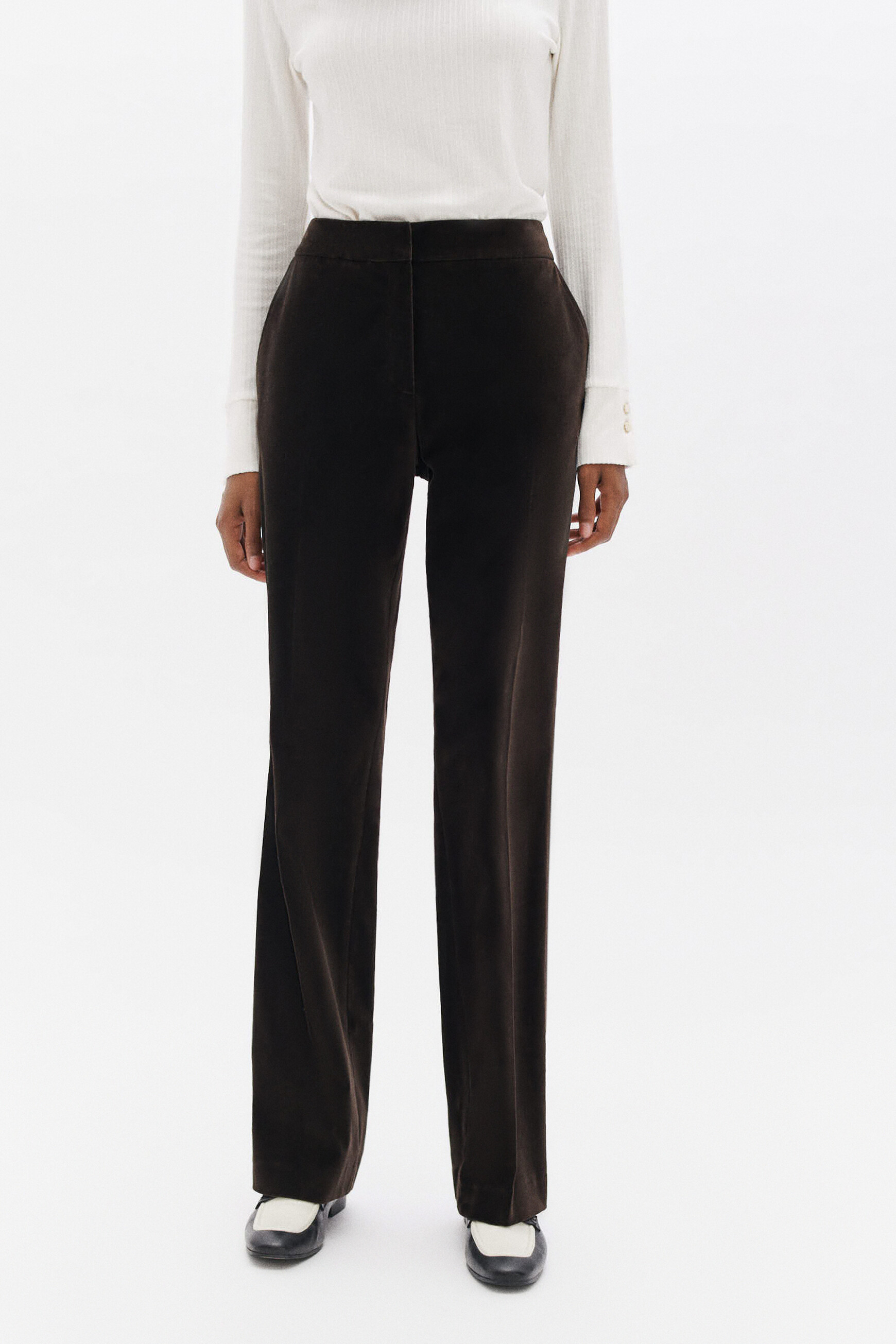 Pantalon piment marron fonce femme