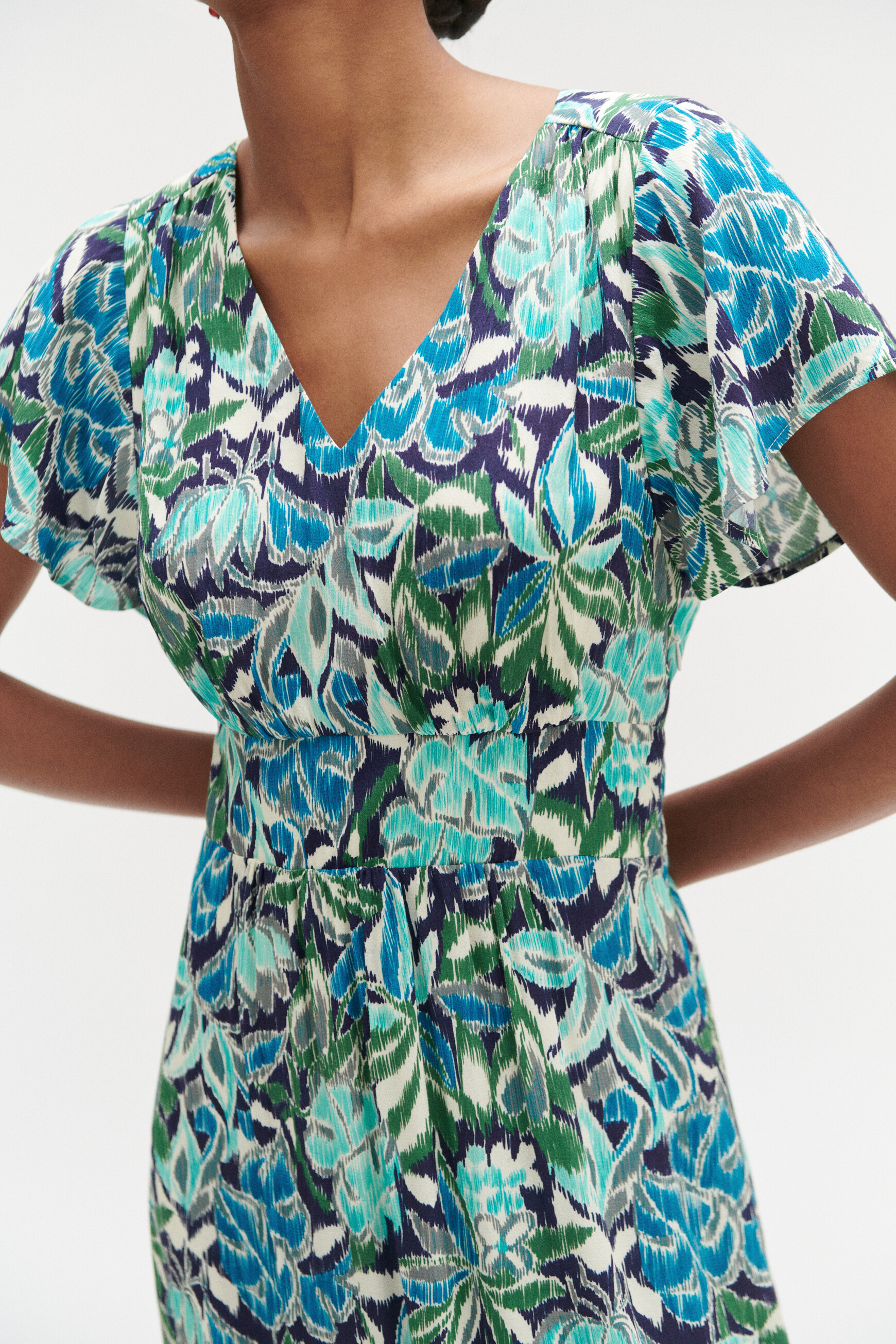 robe carolina fleurie bleu femme Robe carolina fleurie bleu femme