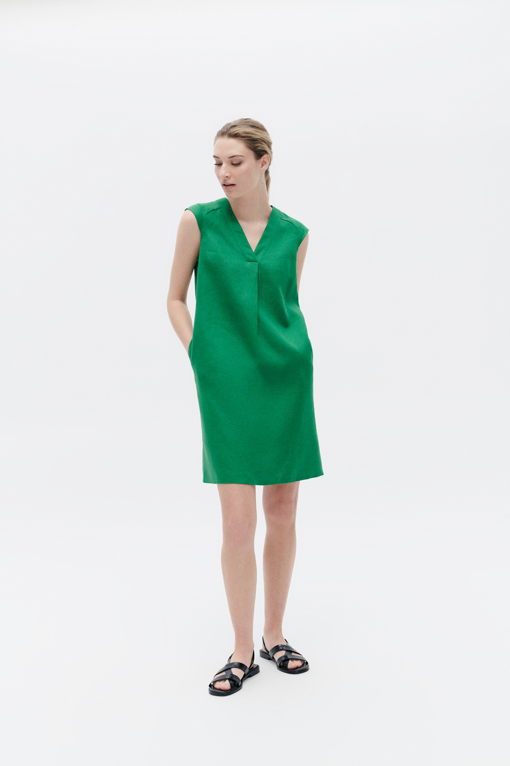 robe pamela 100 lin vert menthe femme robe pamela 100% lin vert menthe femme