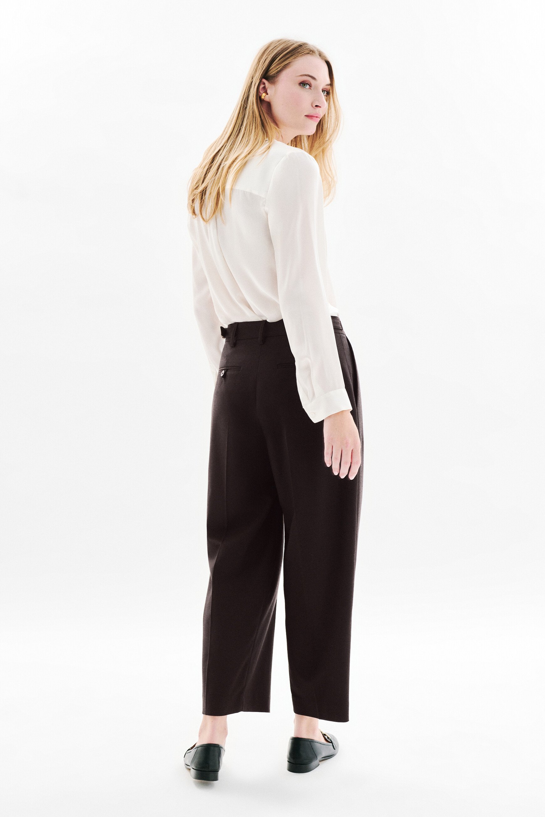 Trousers Plume chocolate brown woman
