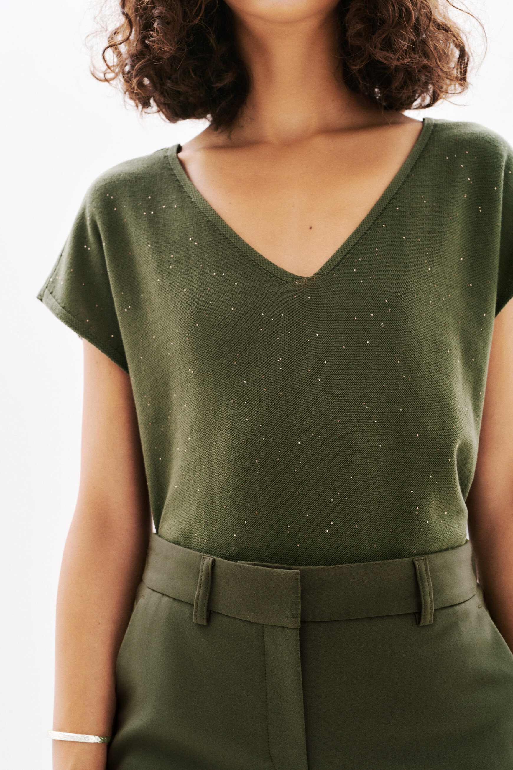 pantalon psidiko2 vert kaki femme Pantalon psidiko2 vert kaki femme