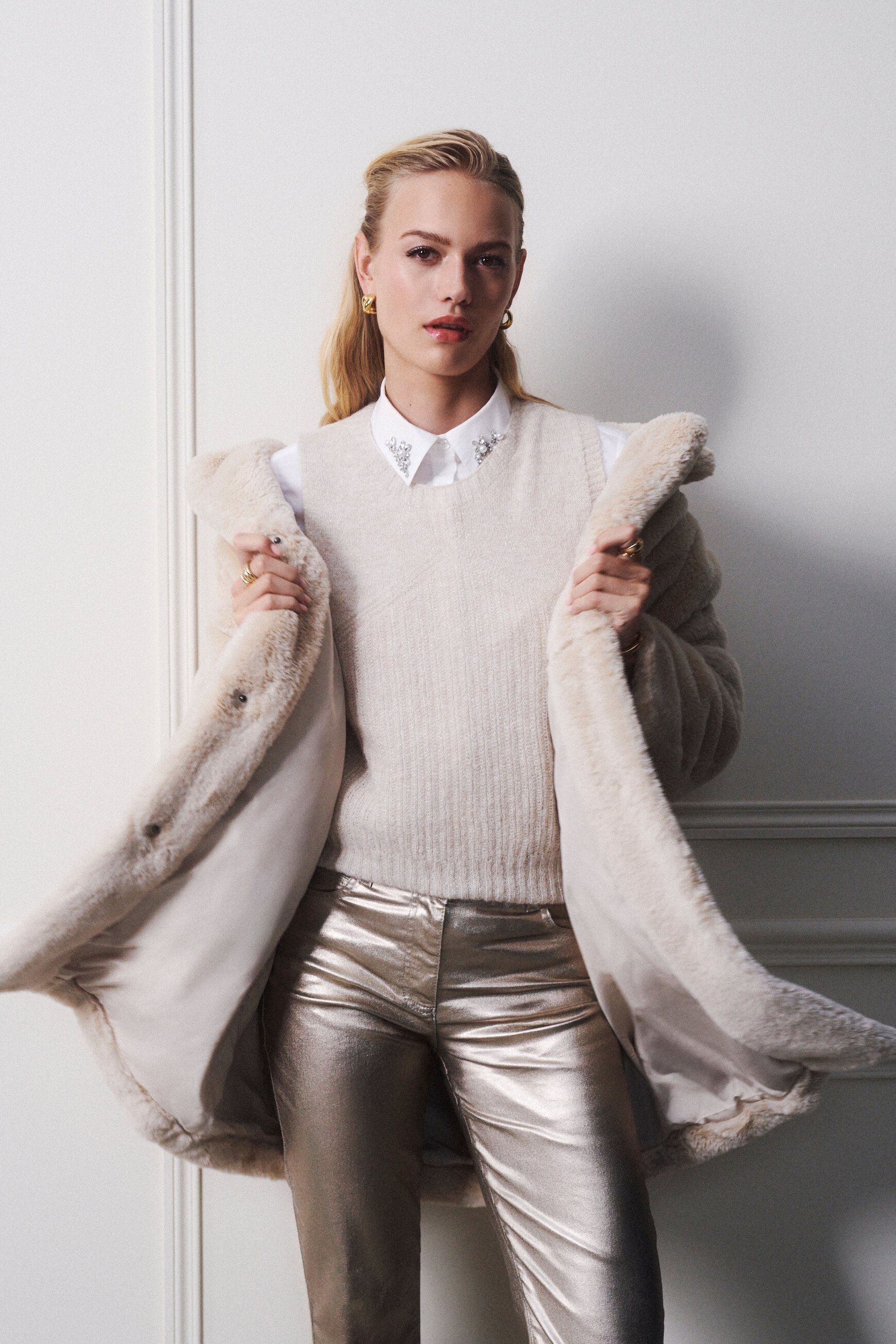 poppy2 trousers gold woman Poppy2 trousers gold woman