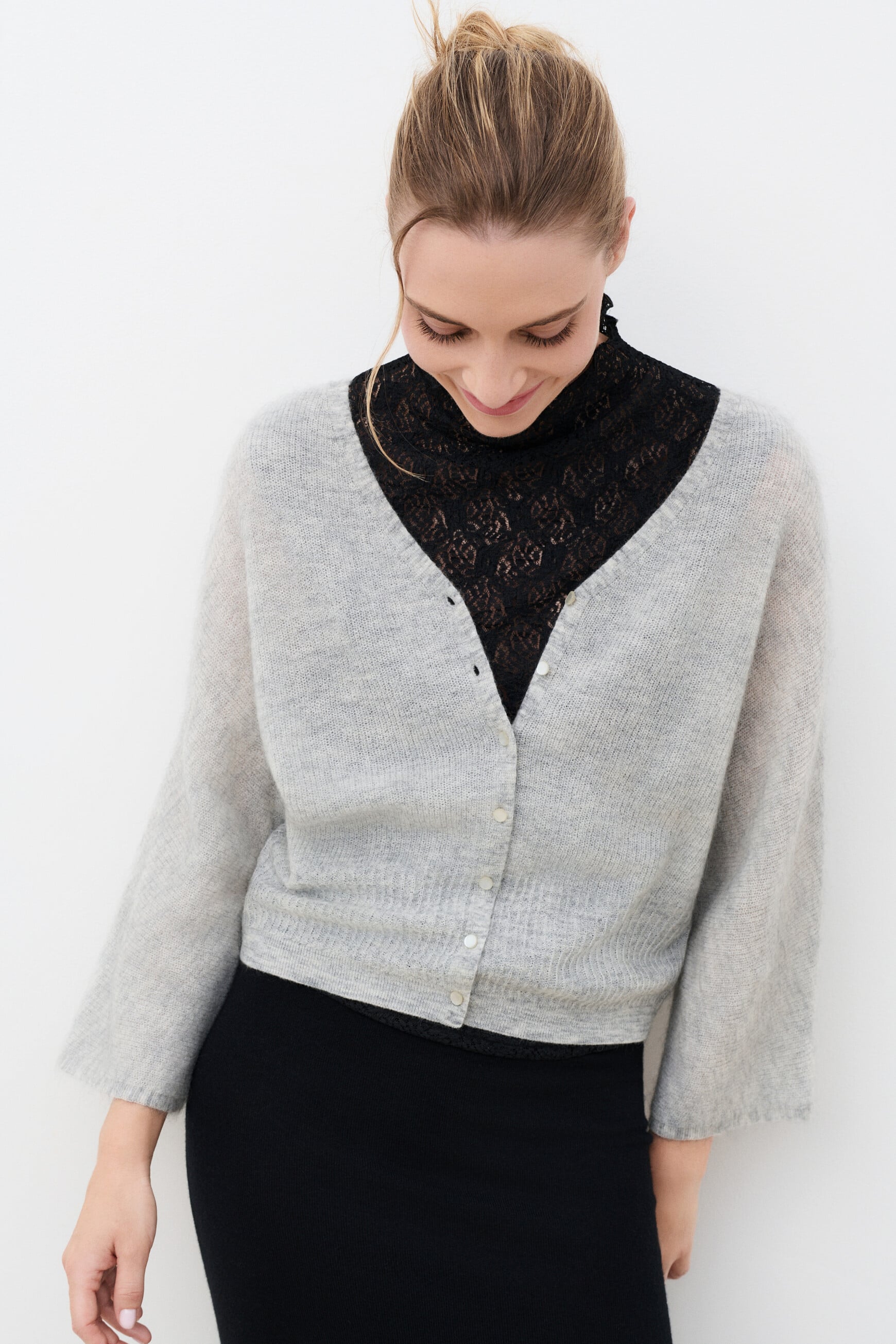 Mpearl sweater grey woman