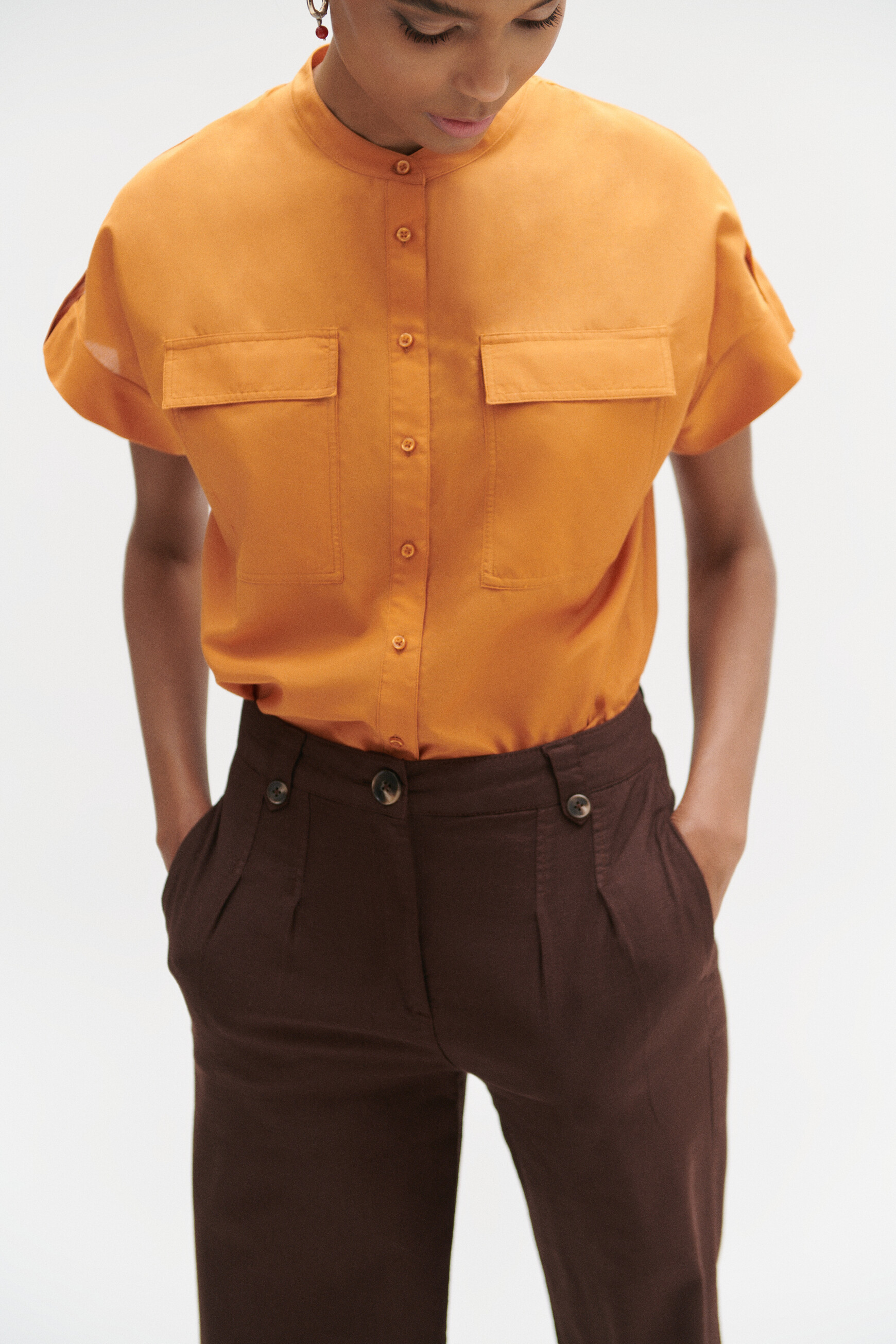 chemise allan orange clair femme chemise allan orange clair femme