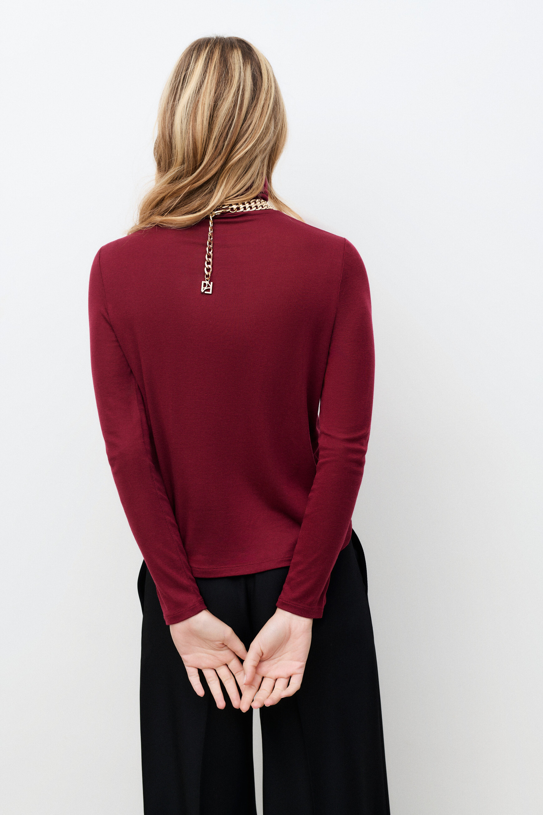 T-shirt Tlili bordeaux vrouw