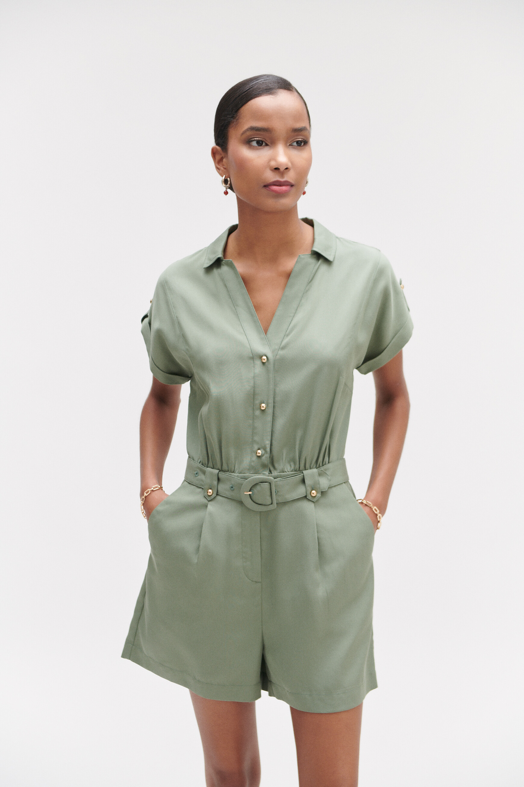 combinaison borgo vert kaki femme combinaison borgo vert kaki femme
