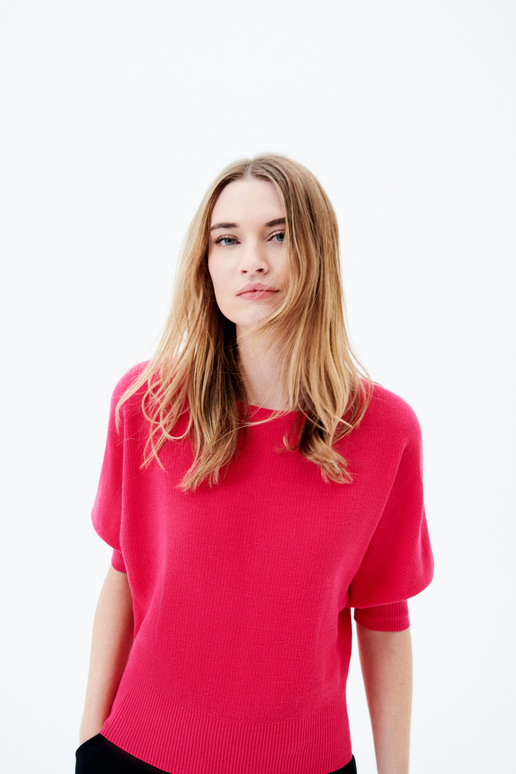 Jersey joan oversize rosa fucsia mujer