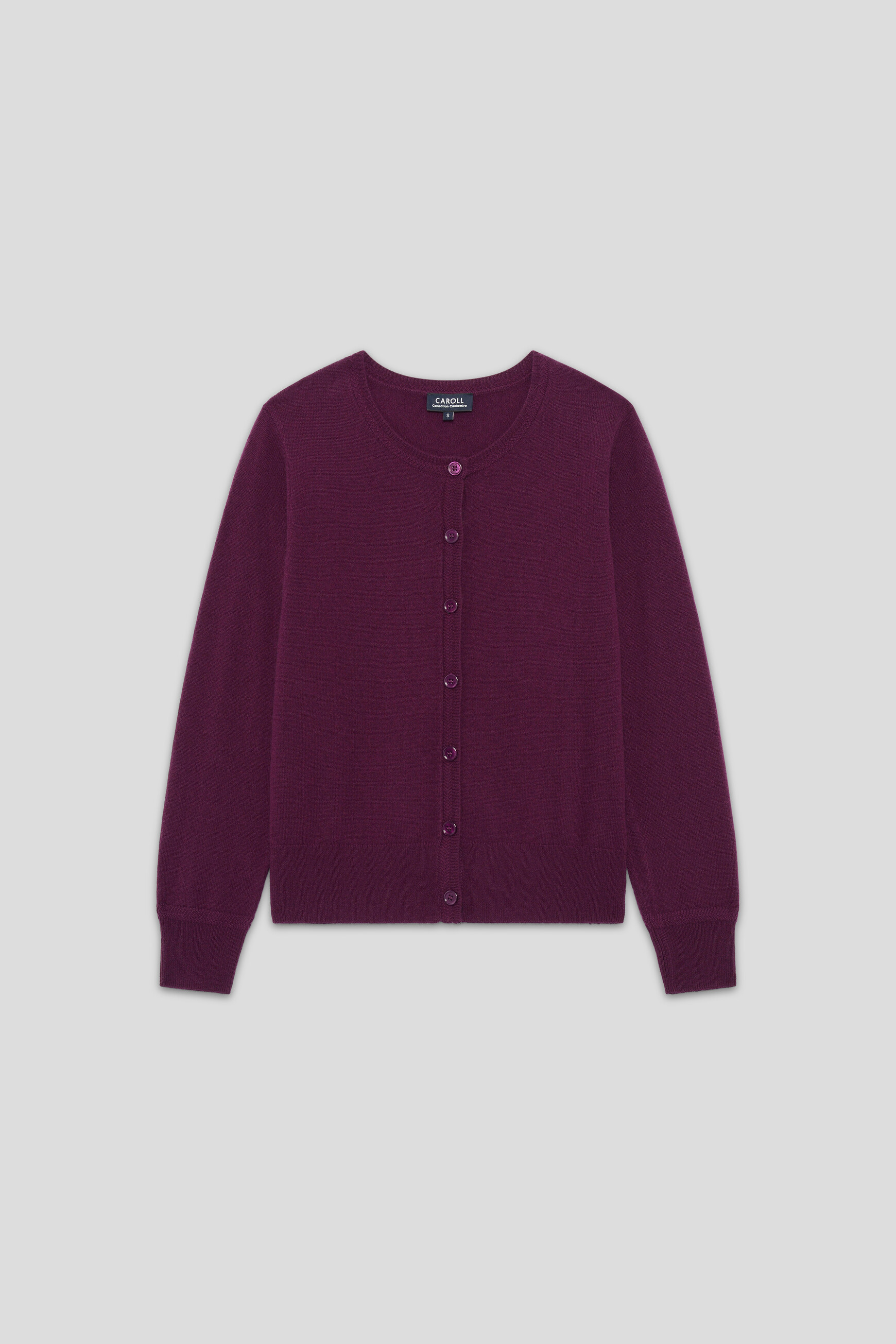 Maglione Mcaroline 100% cashmere prugna donna