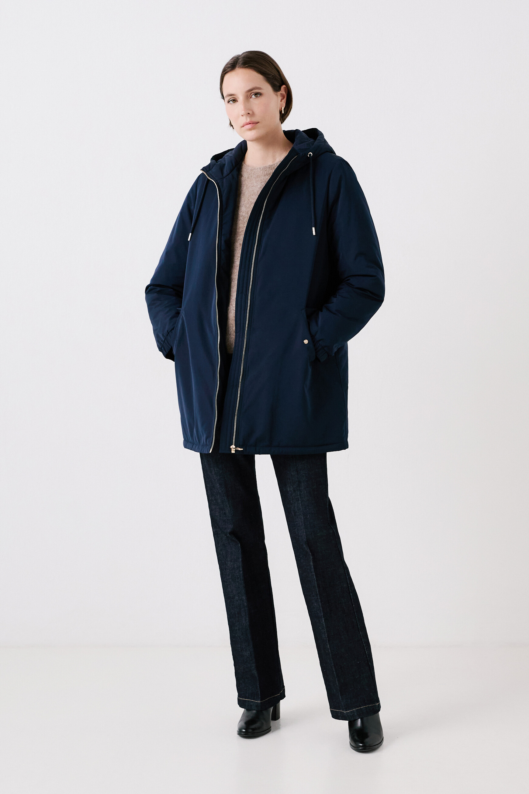 Parka azul marino mujer online