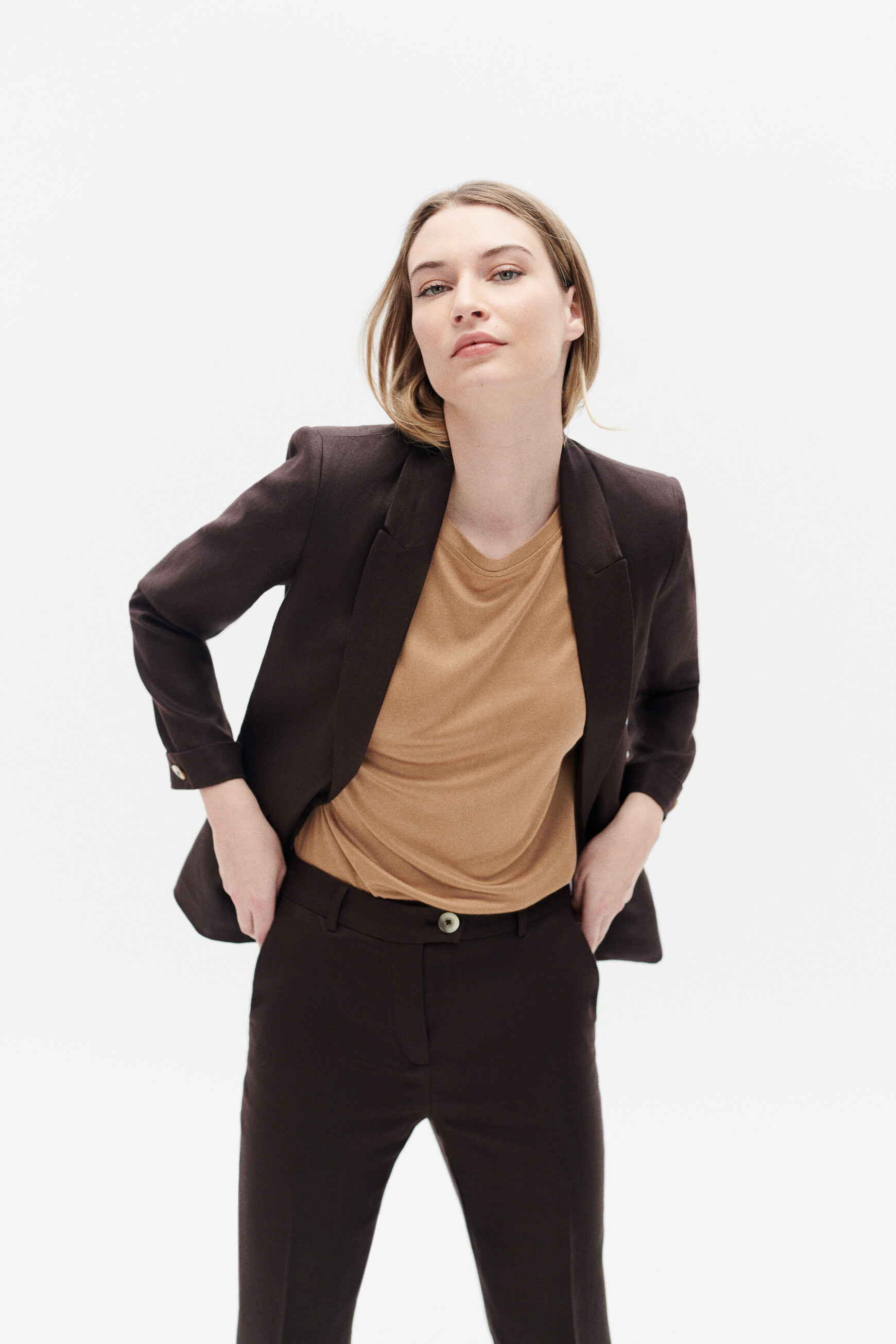blazer randine marron fonce femme Blazer randine marron fonce femme