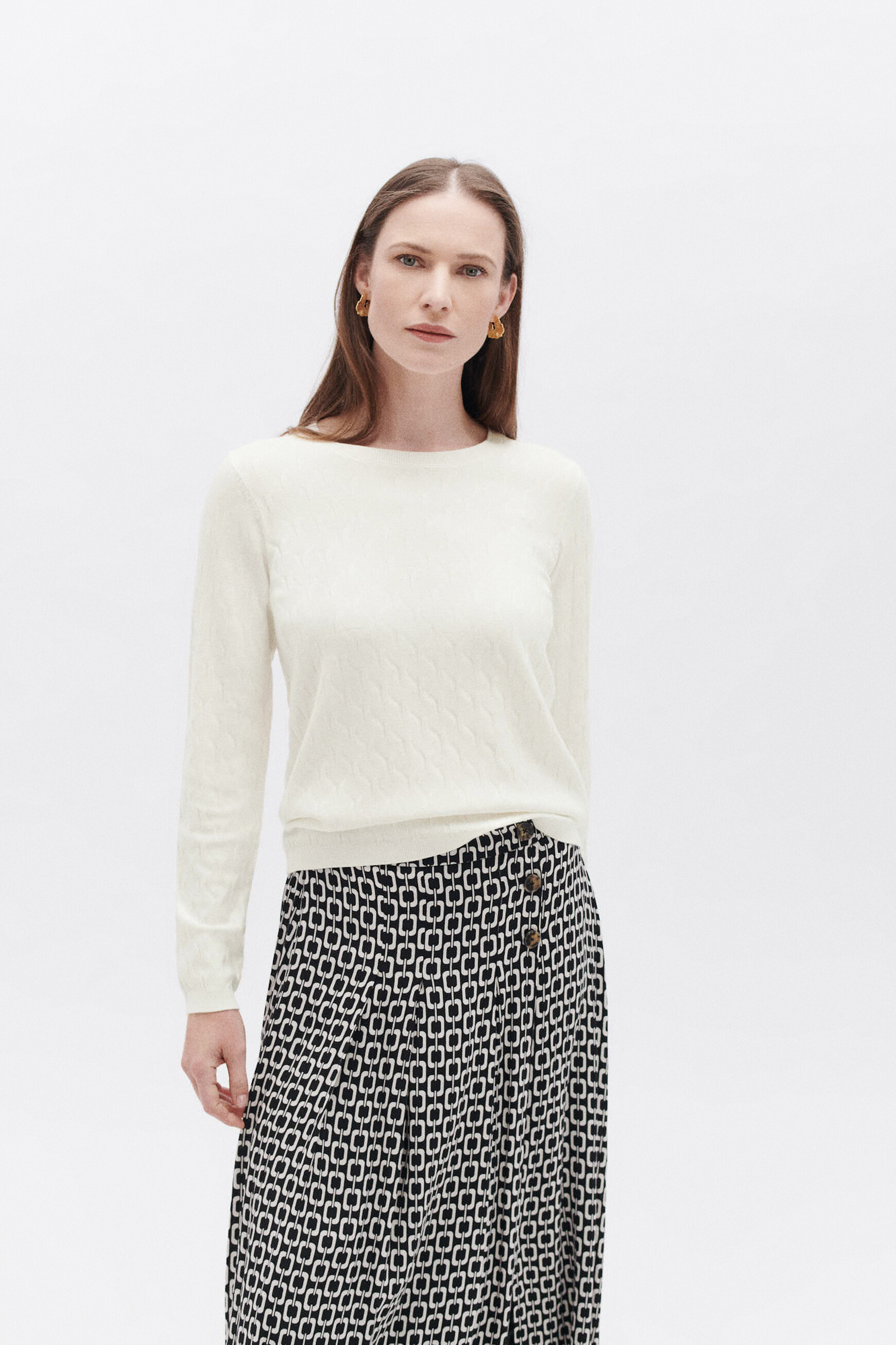 Manina sweater ivory woman