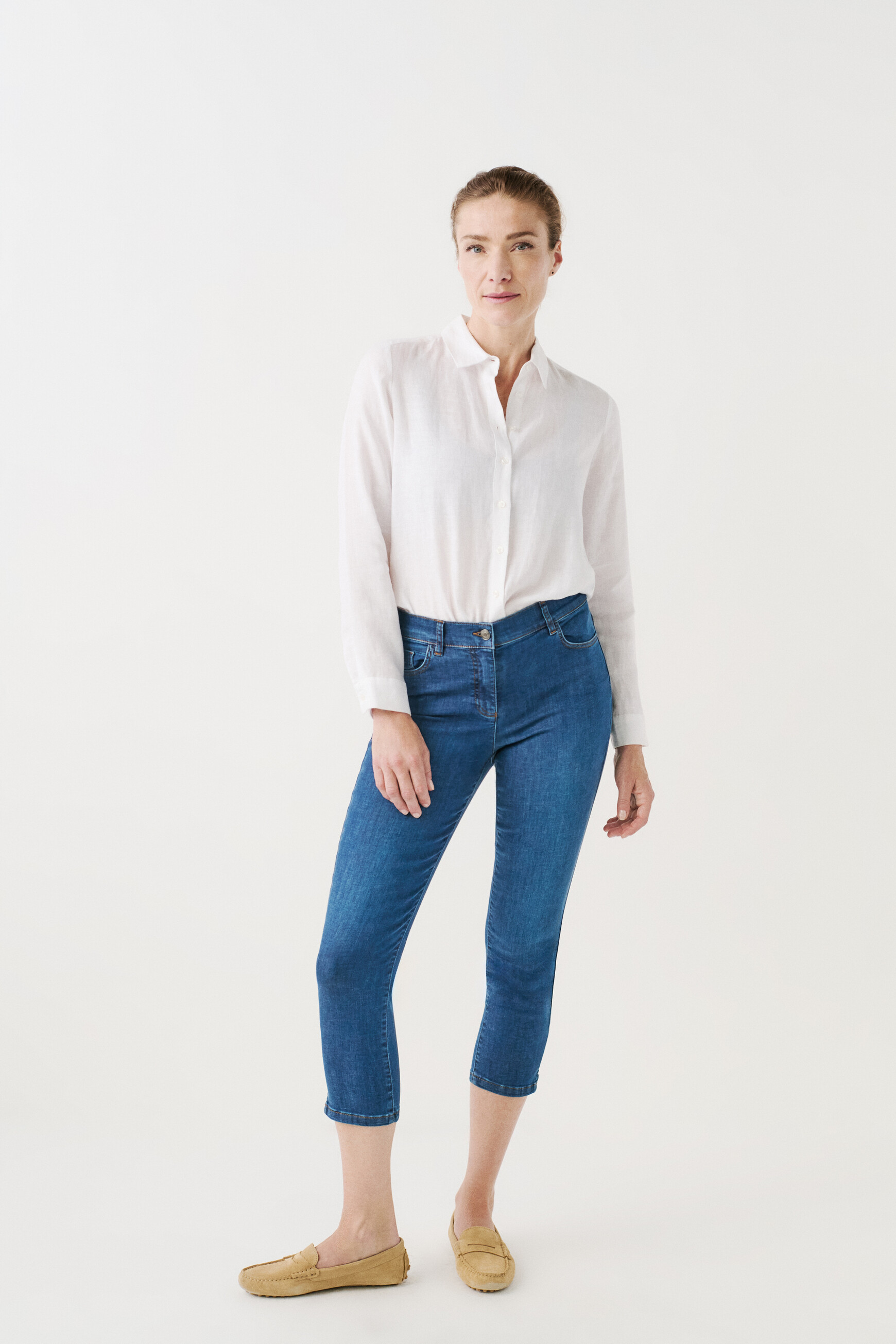 Jeans pinocchietto Caleb b denim stone donna