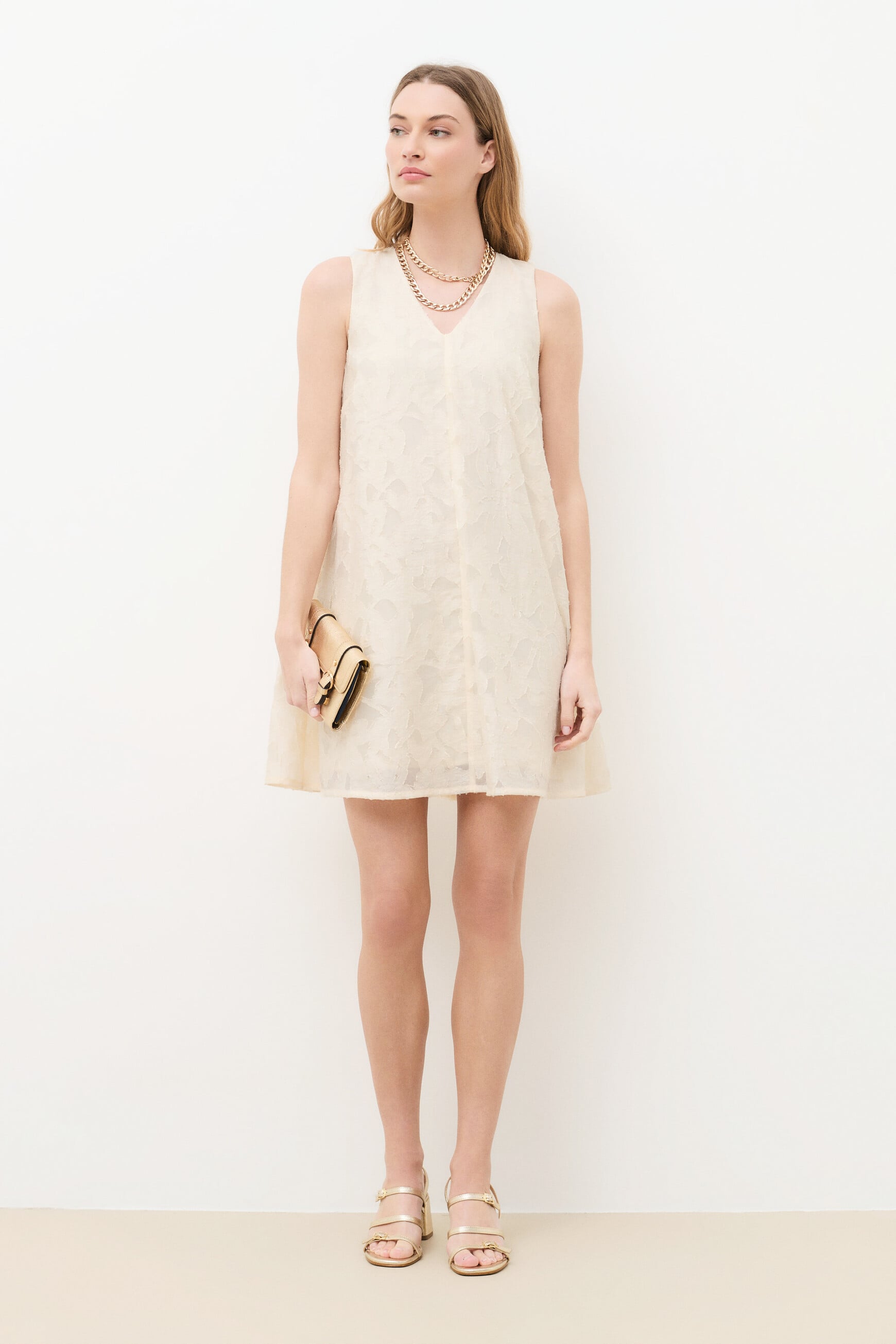 Robe Rbritney ecru femme