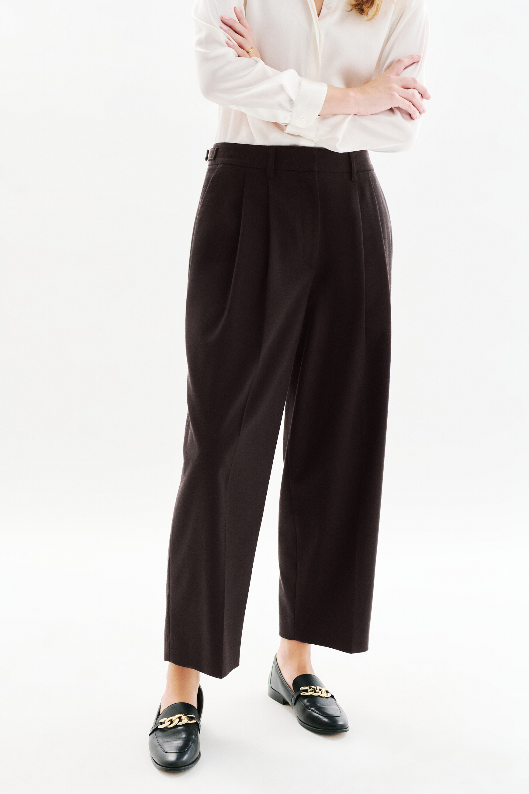 pantalon plume marron chocolate mujer Pantalón Plume marrón chocolate mujer