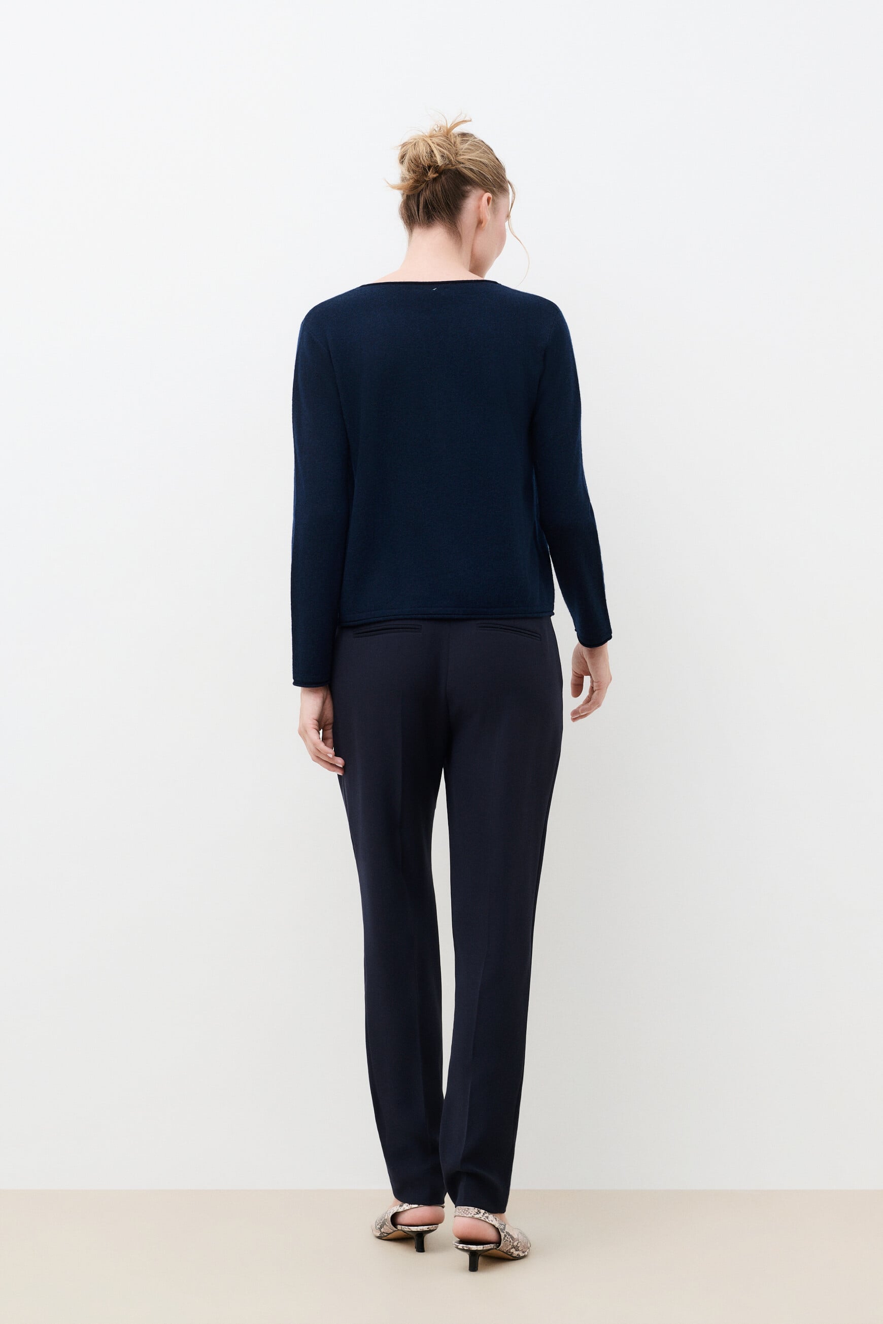 Msandy sweater 100% cashmere navy blue woman