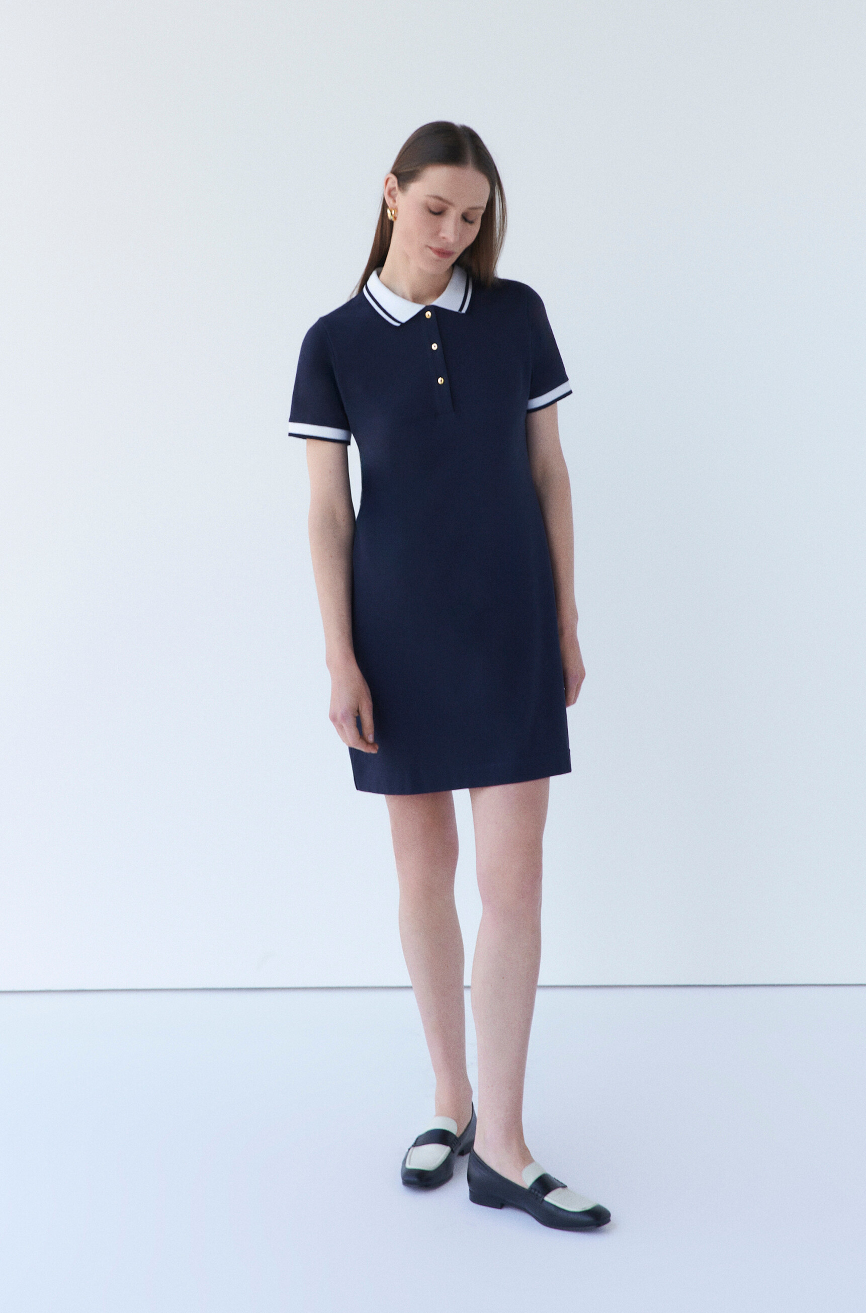 Robe rvictoria bleu marine femme