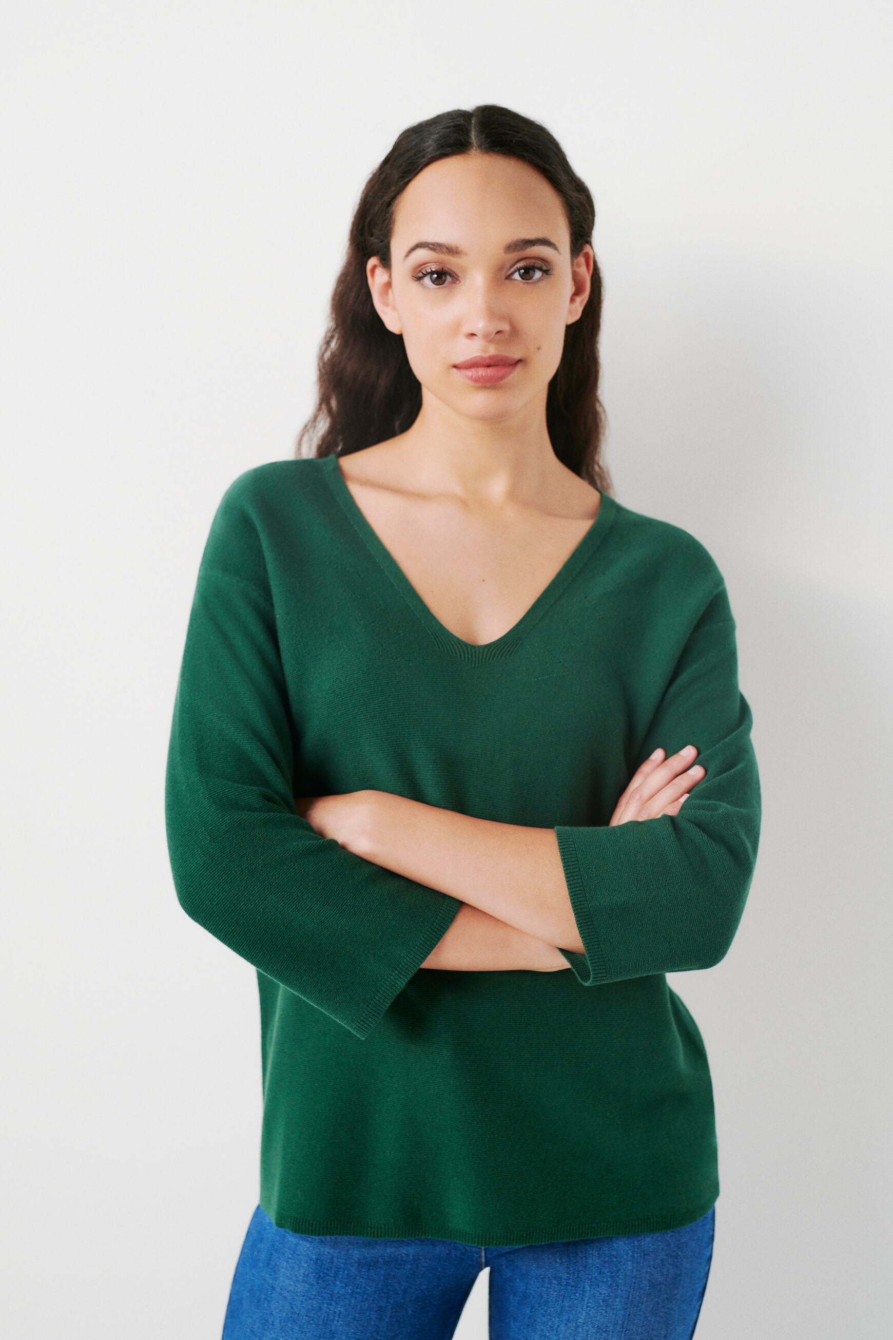 Pull mbobby vert fonce femme