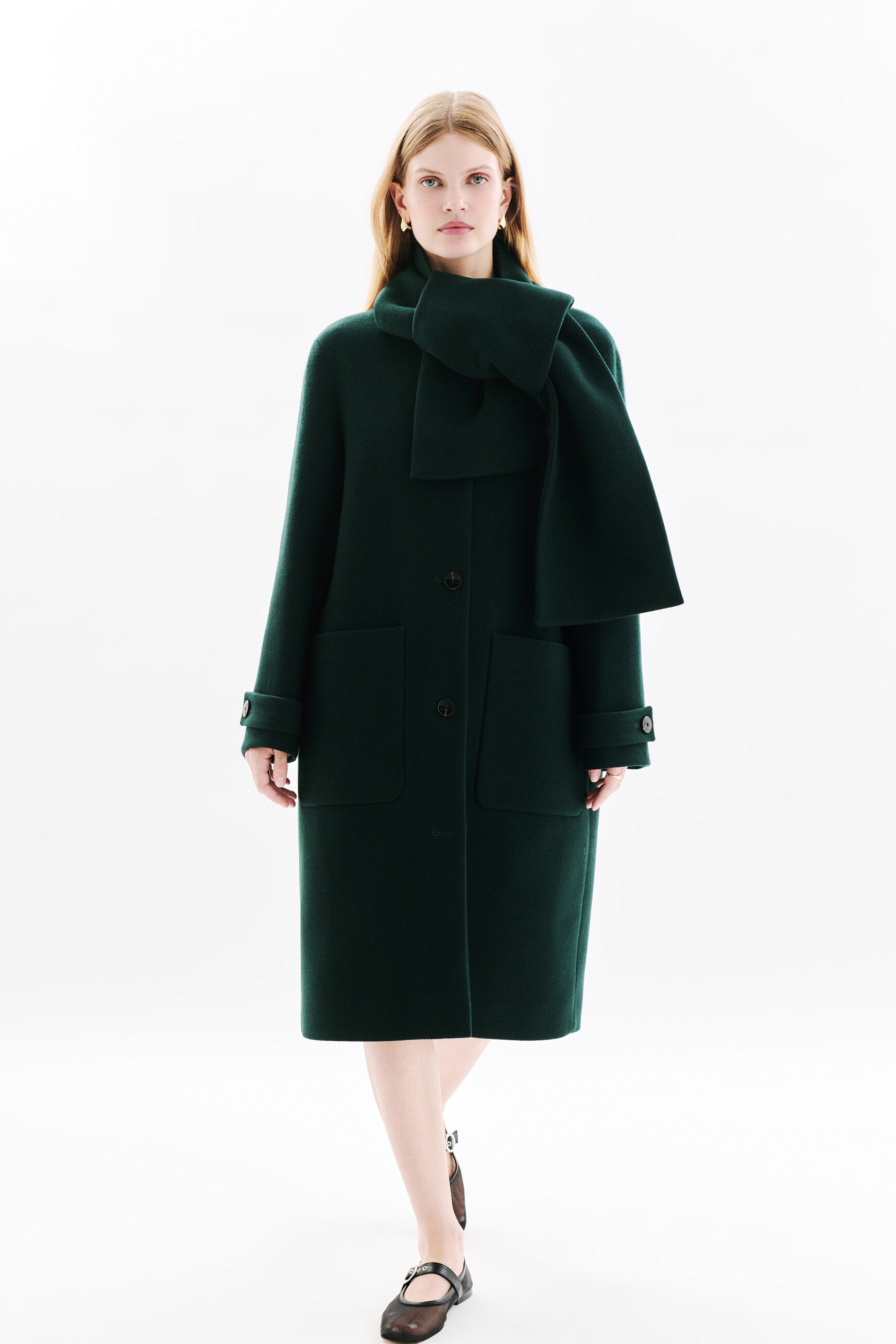 Manteau Gentiani vert foncé femme