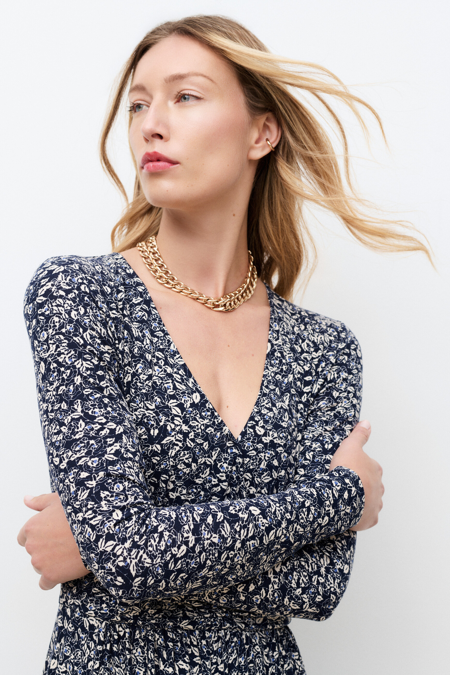 Robe Rshany bleu marine femme