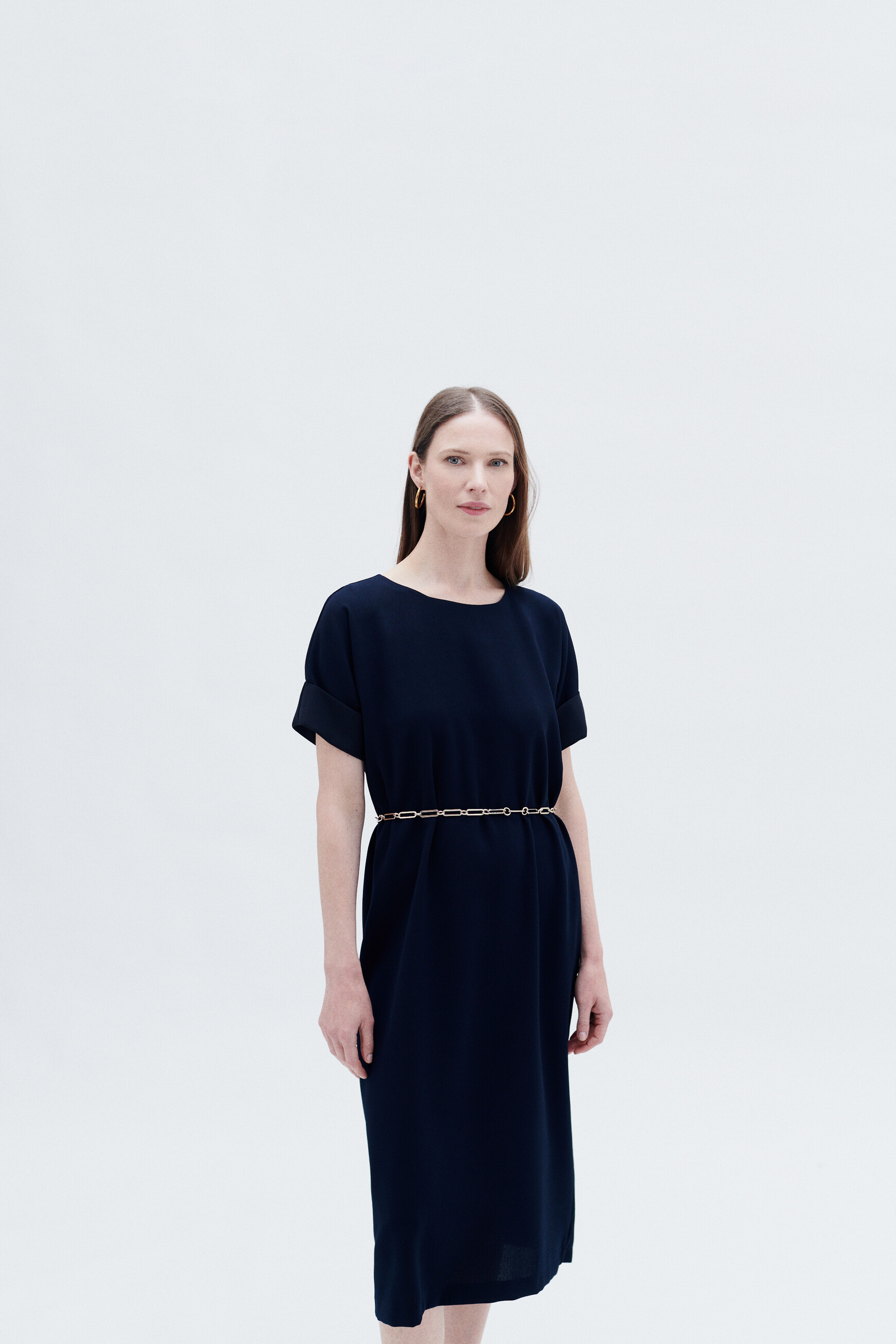 Jurk Rosalie marineblauw vrouw