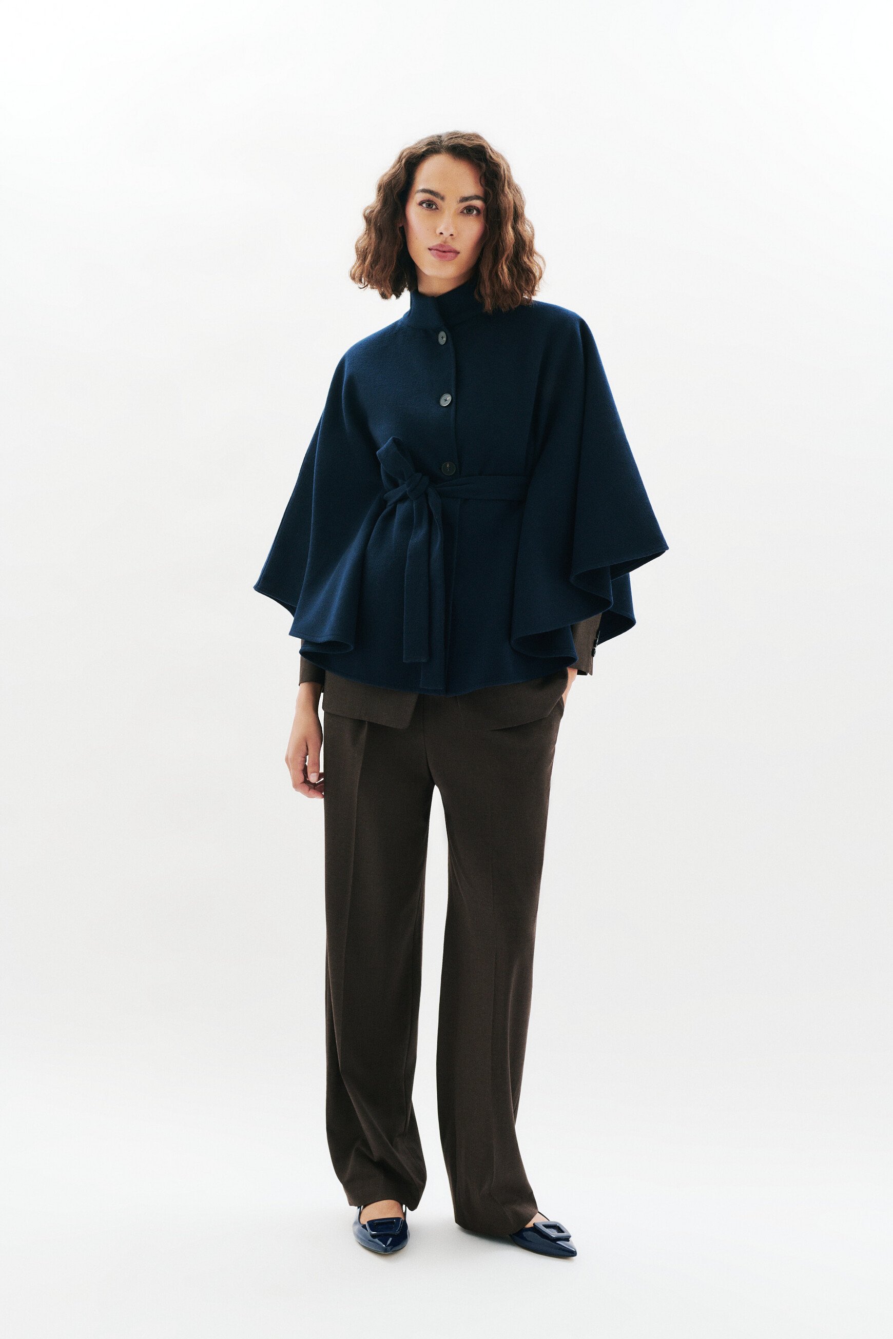 Poncho Hacaro marineblau damen