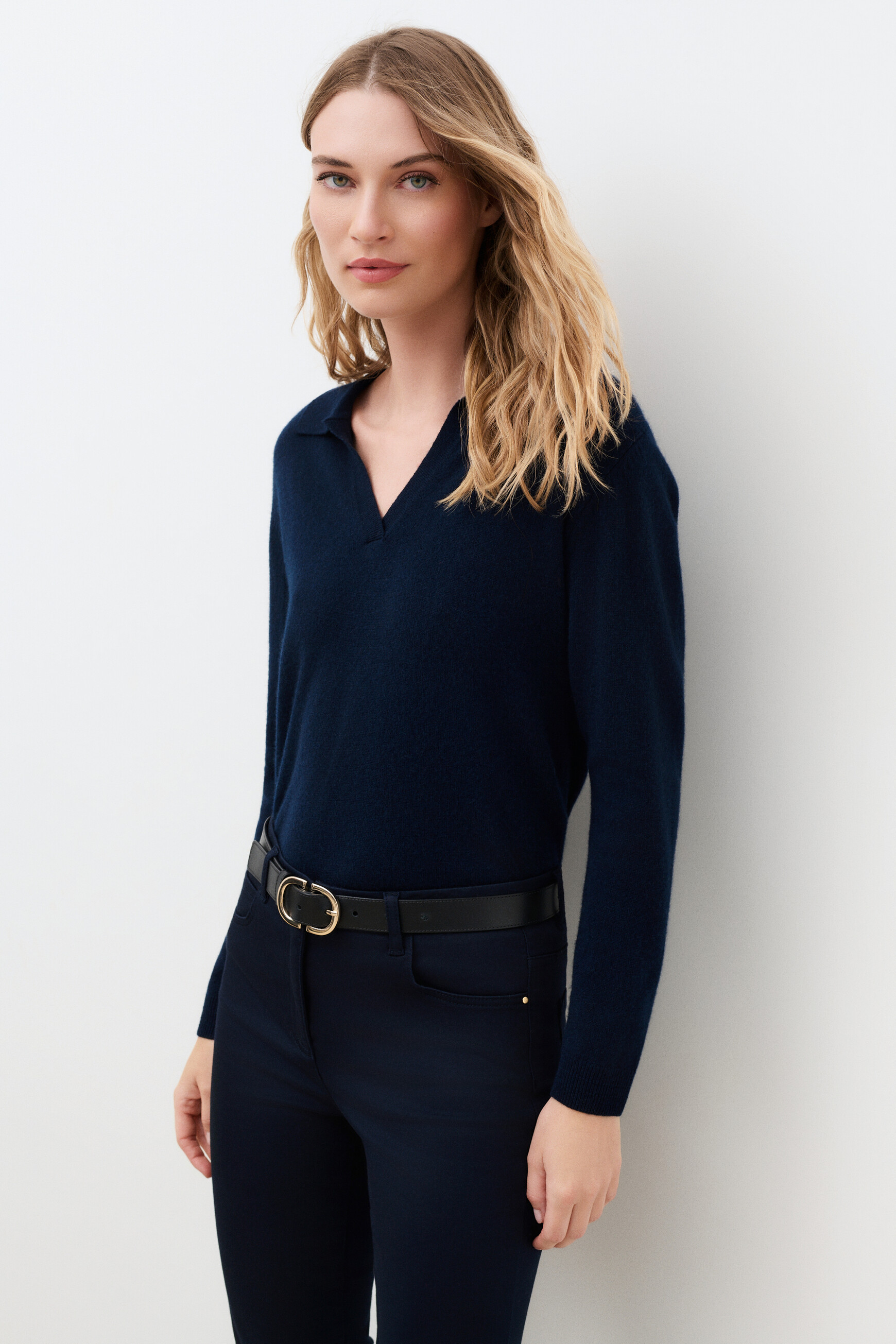 Mvictor sweater 100% cashmere navy blue woman