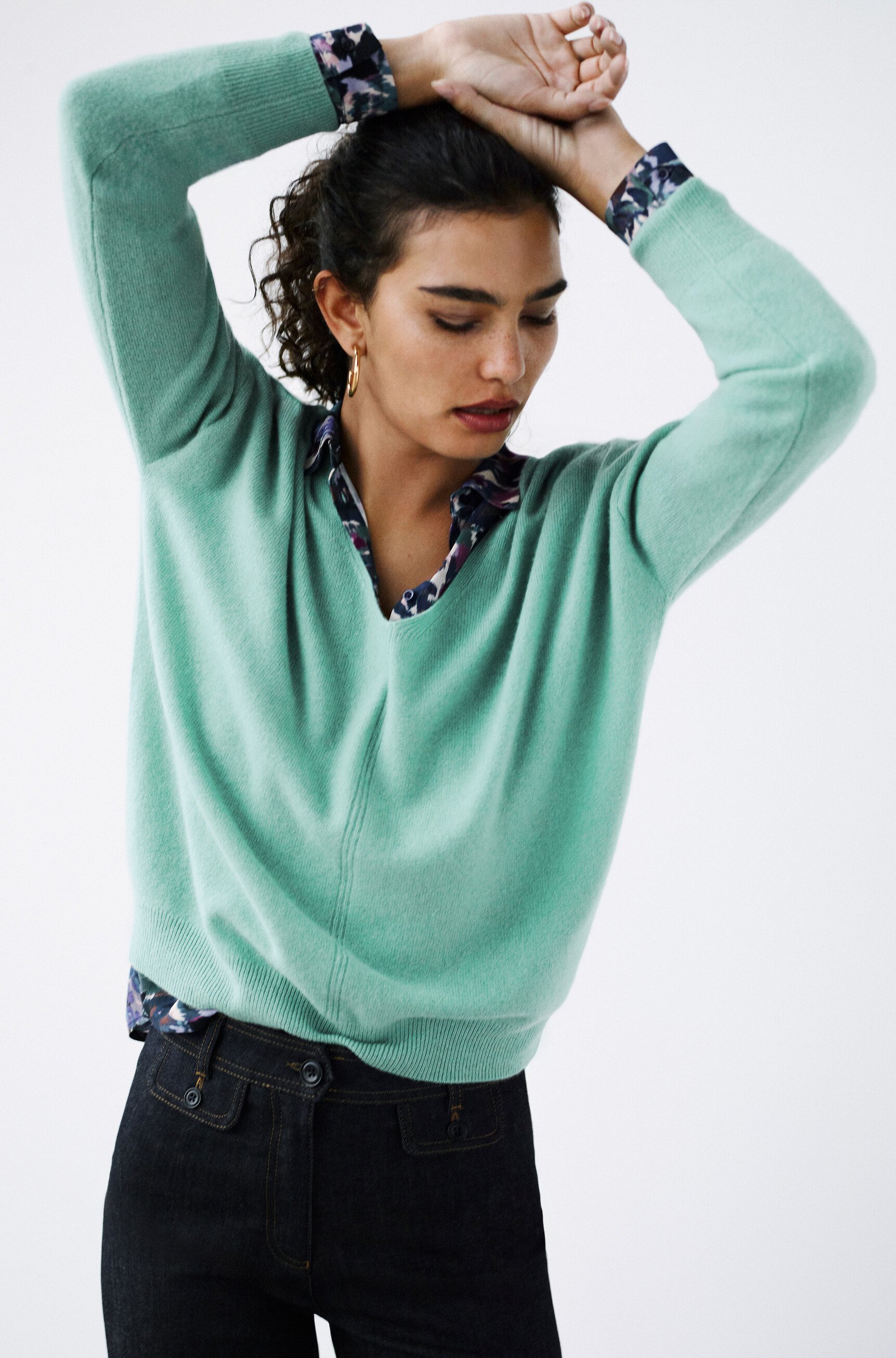 pull mthelmina 100 cachemire vert pastel femme Pull Mthelmina 100% cachemire vert pastel femme