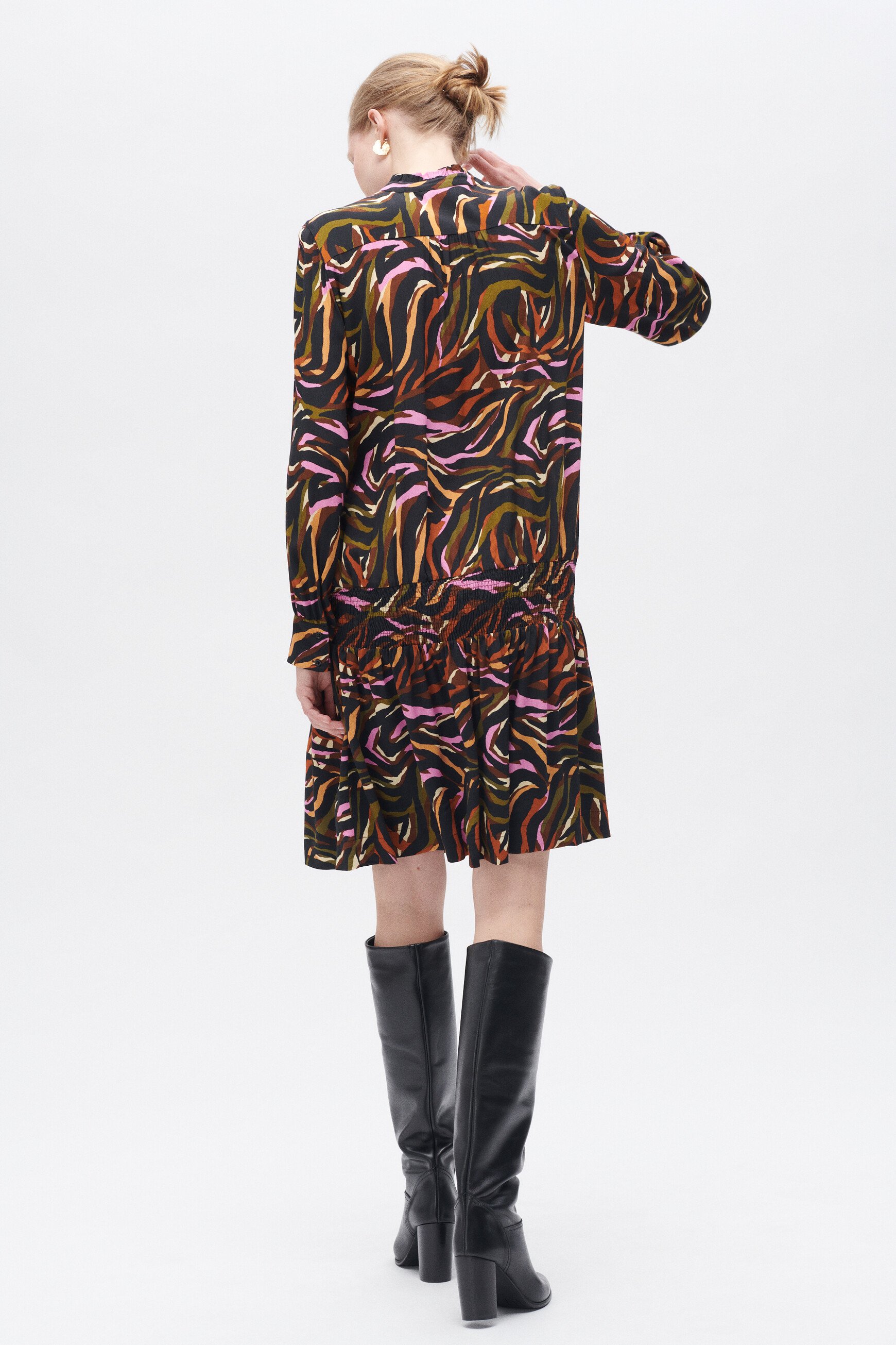 Sybil1 dress cognac brown woman