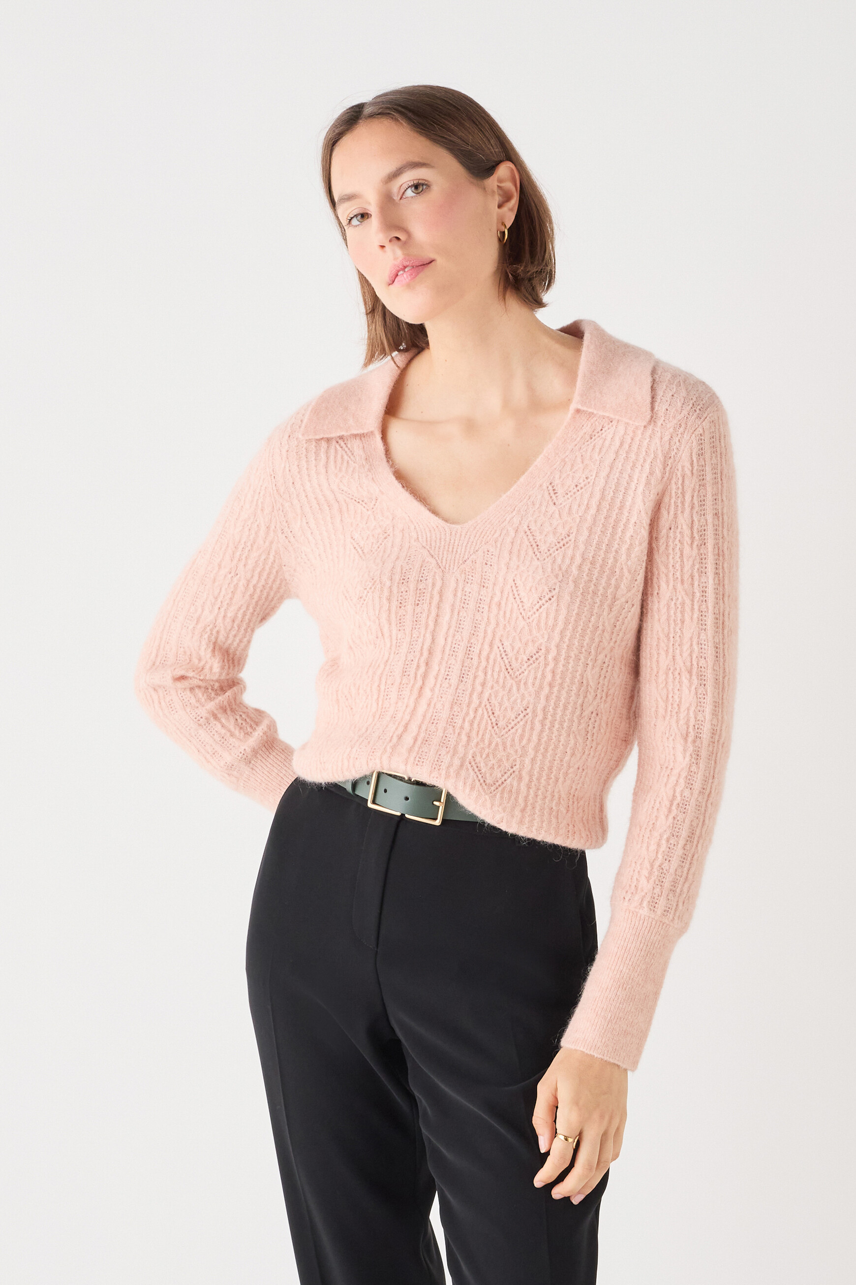 pull mflorentin rose saumon femme Pull Mflorentin rose saumon femme