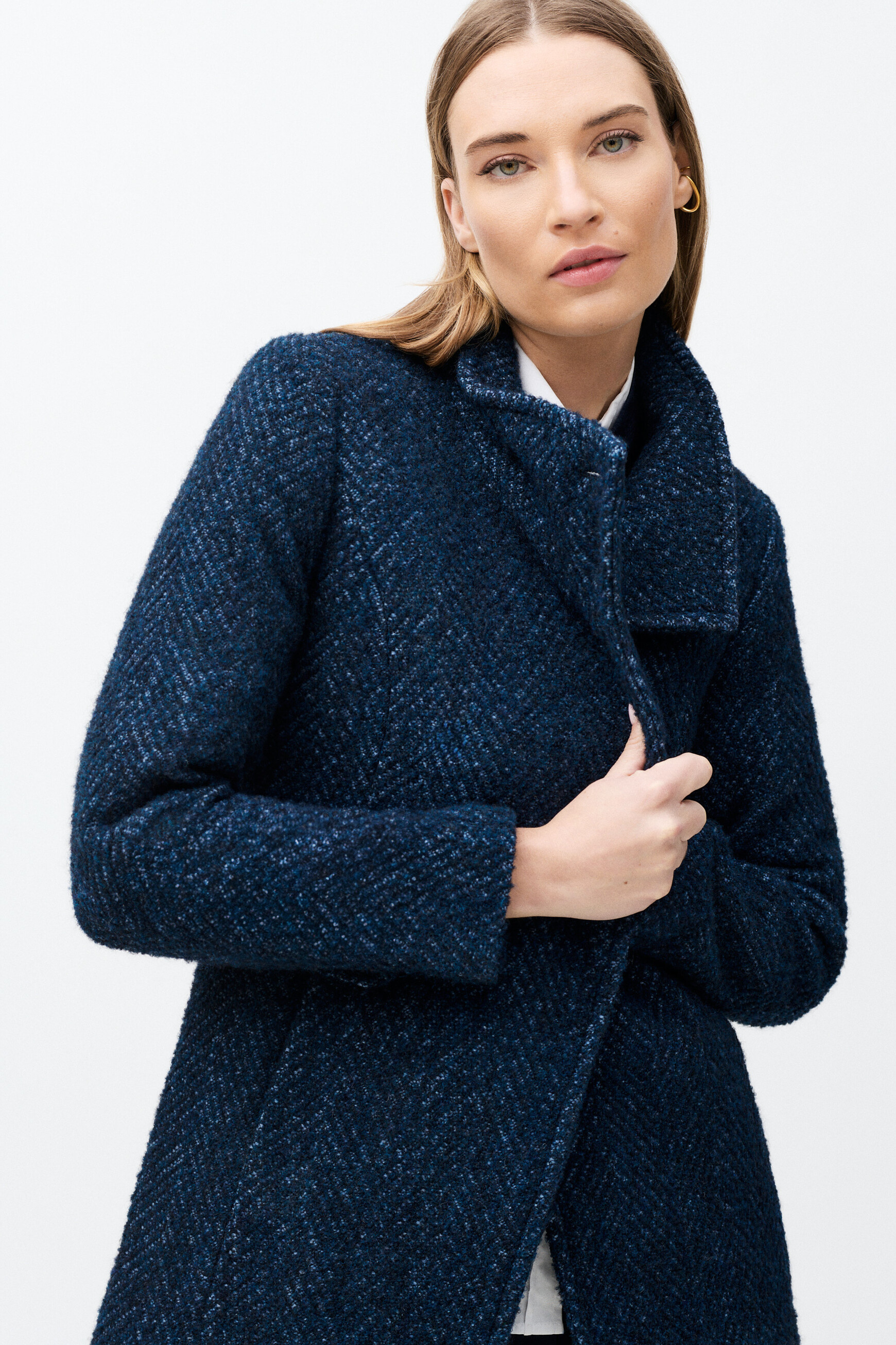 manteau ali bleu marine femme Caroll