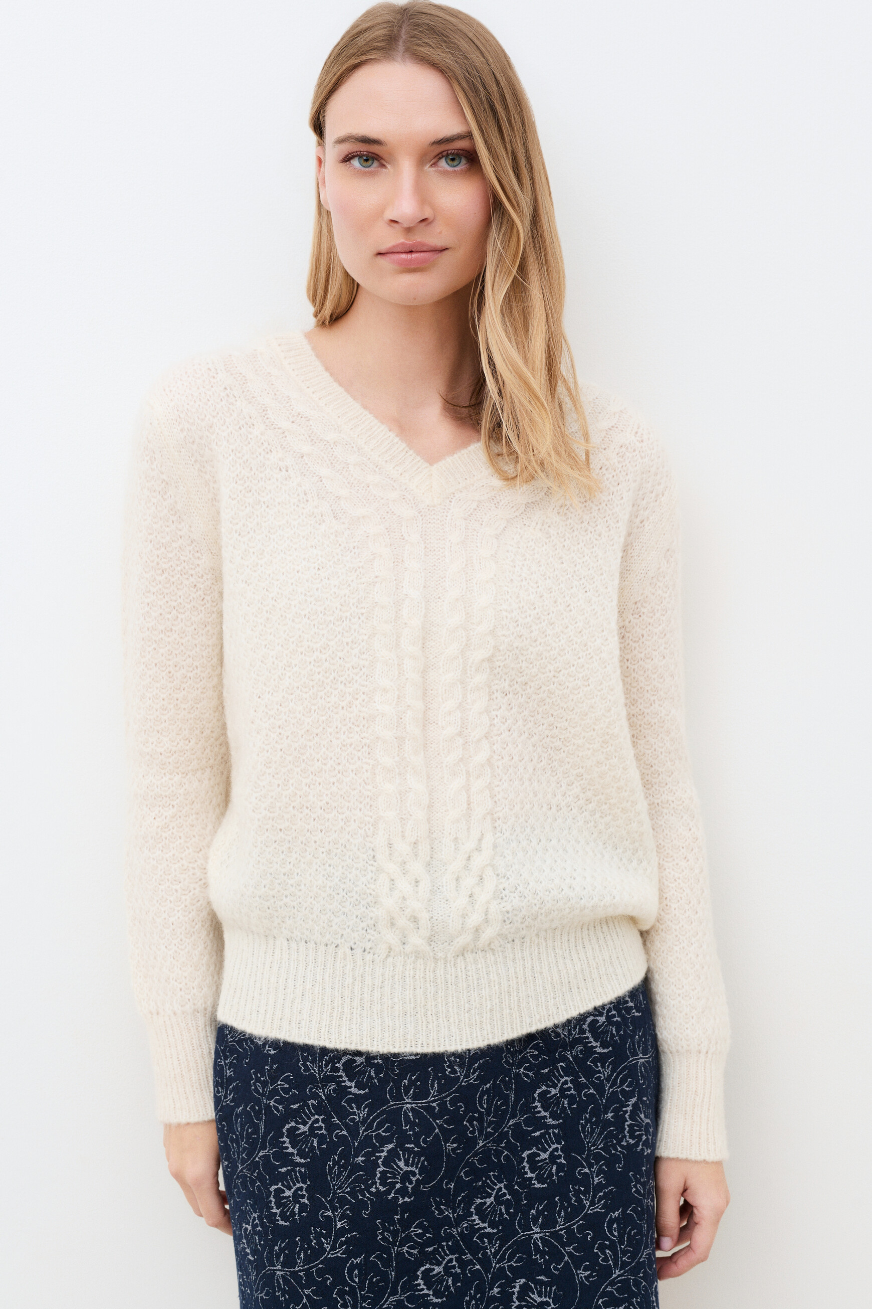 Mvictorine sweater ecru woman