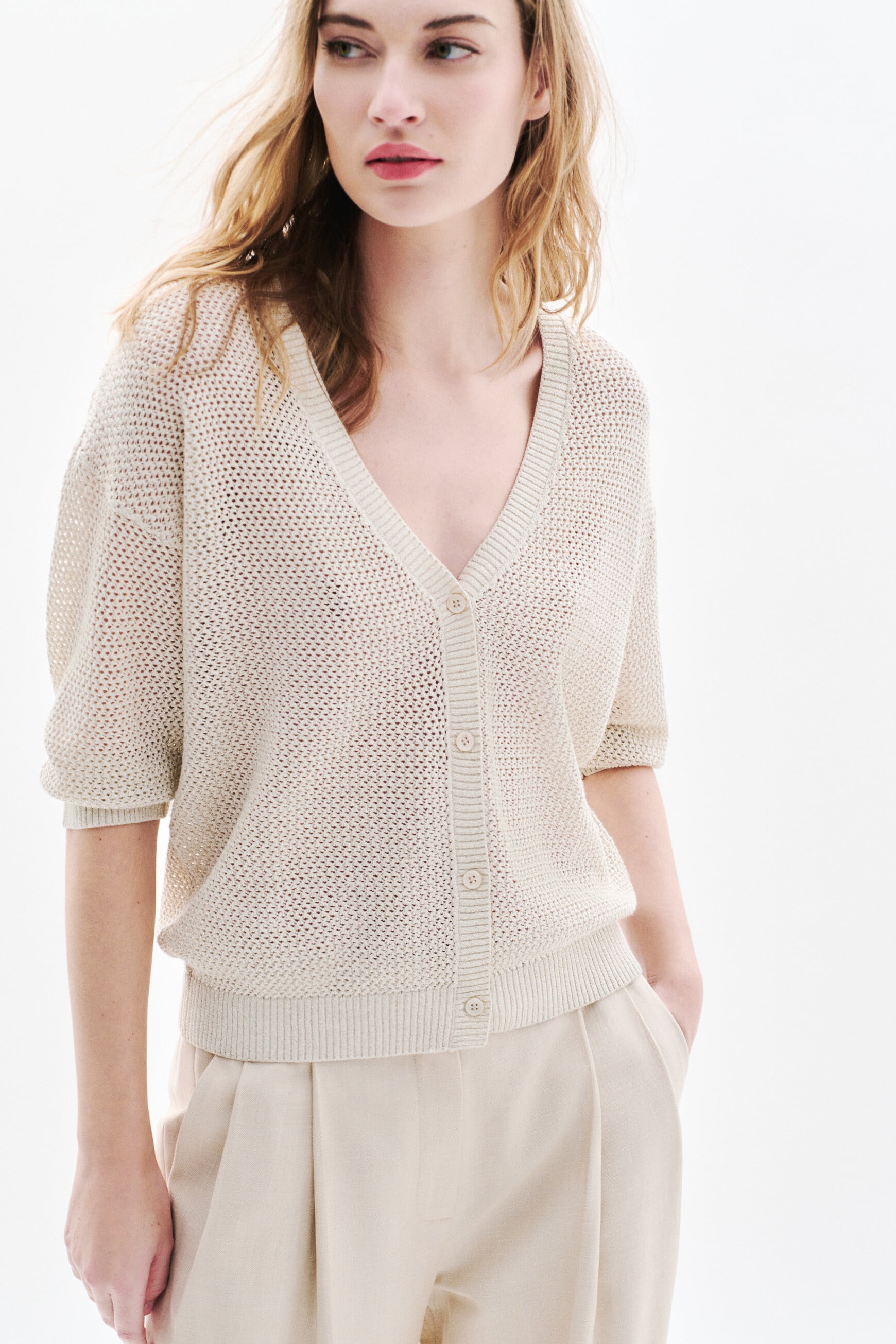 Cardigan Miranda crema mujer