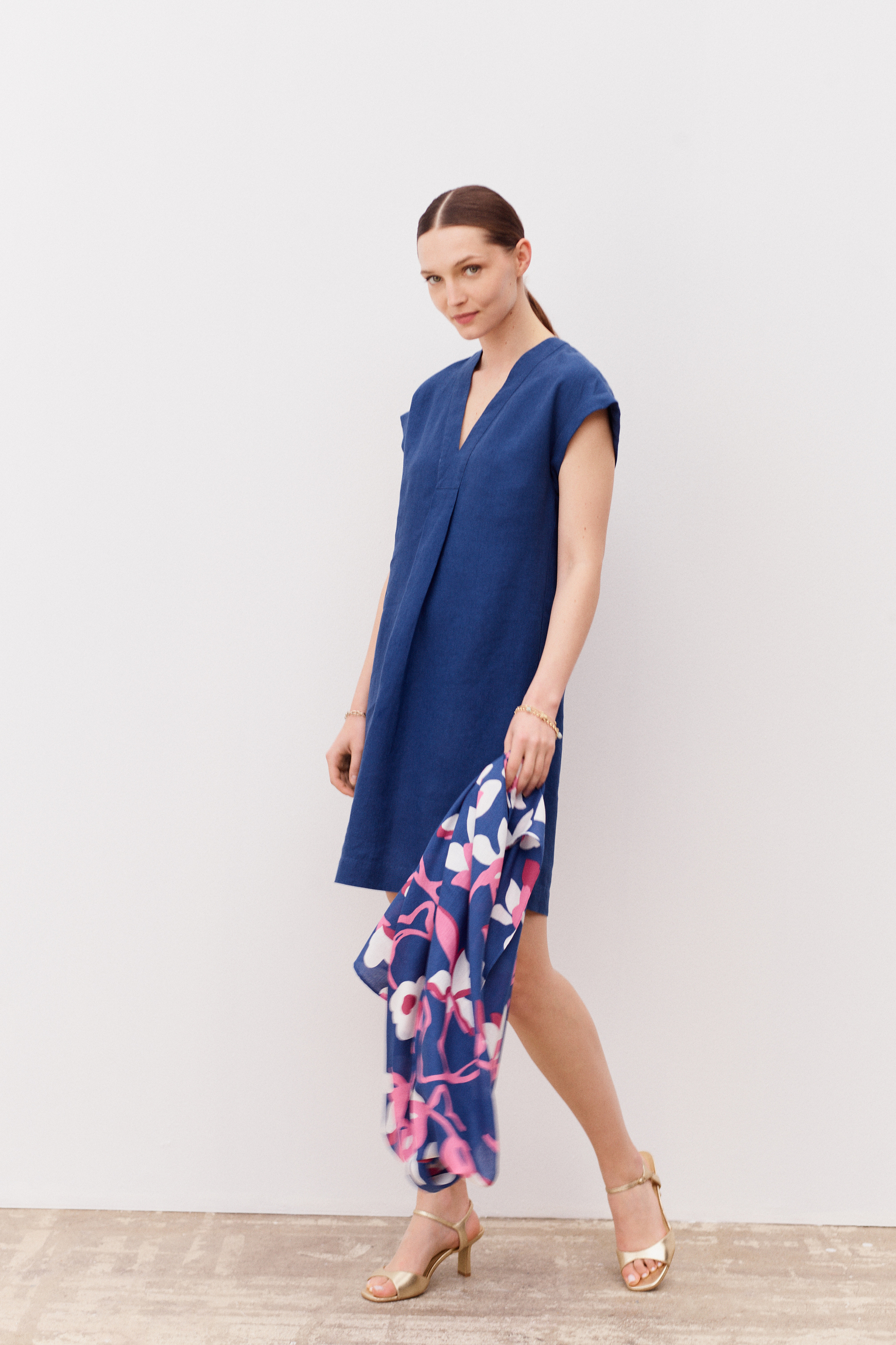 robe mirabelle 100 lin bleu marine femme robe mirabelle 100% lin bleu marine femme