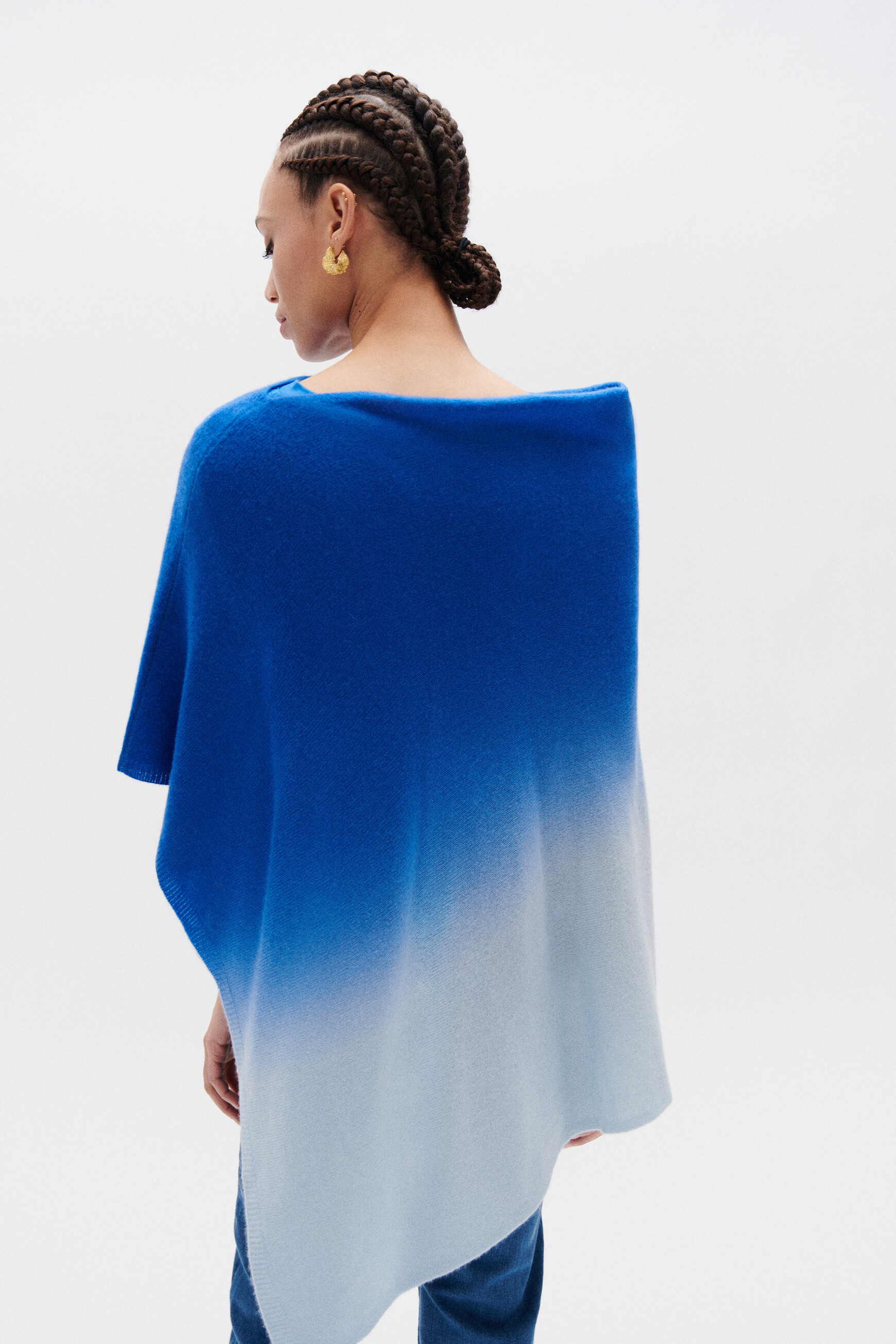 poncho baltidye bleu femme poncho baltidye bleu femme