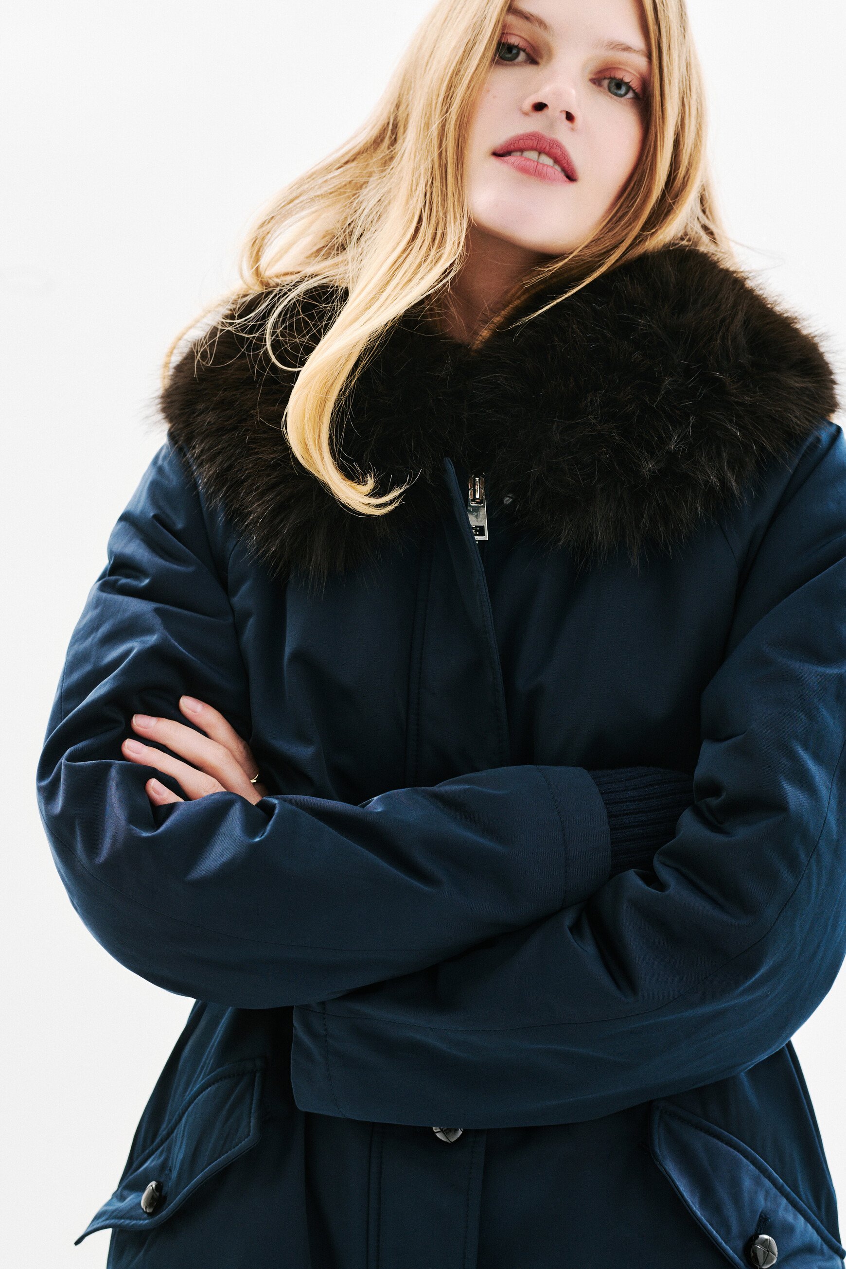 Gtoundrina parka navy blue woman