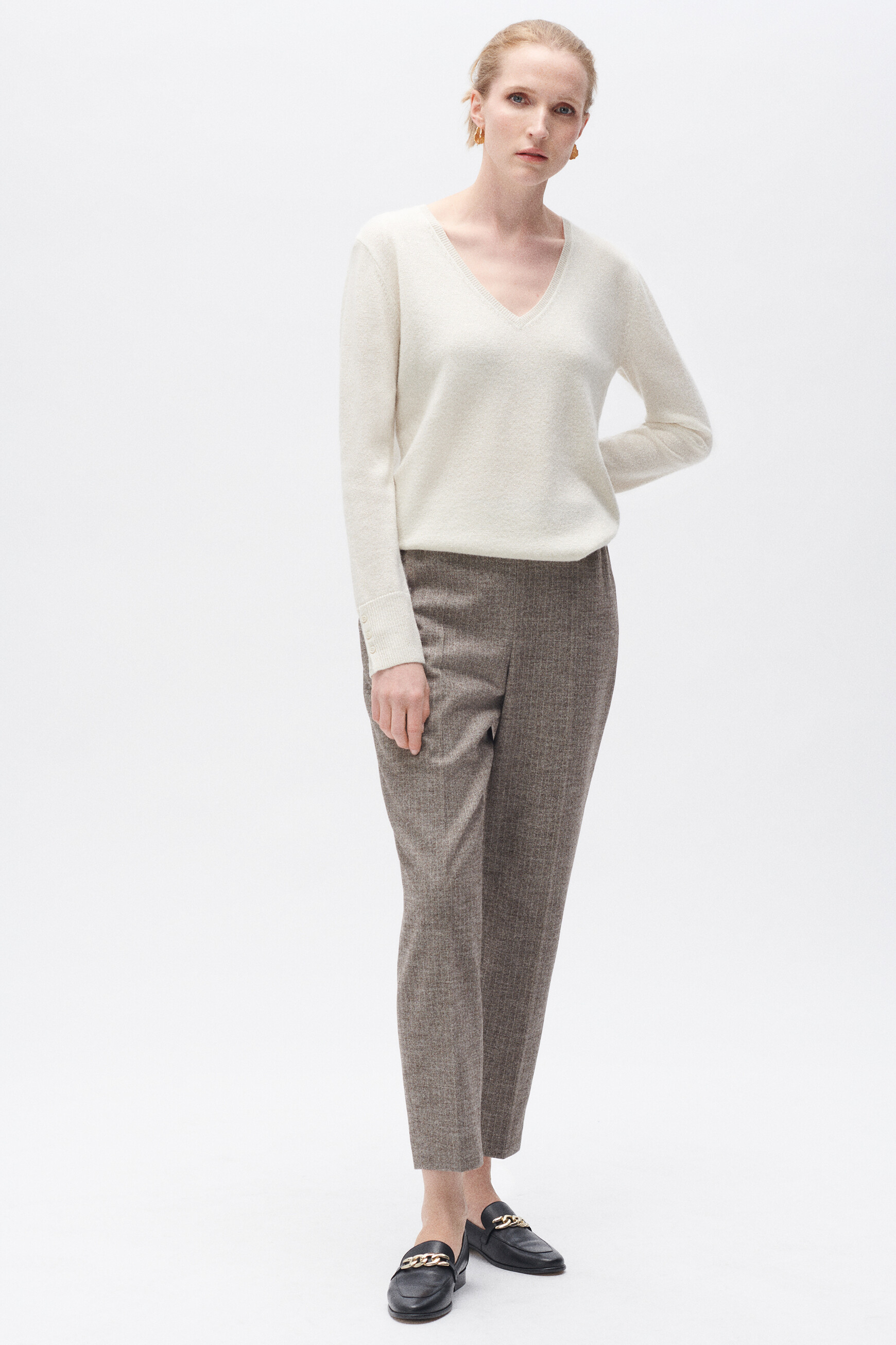 Pantalon pdany taupe femme